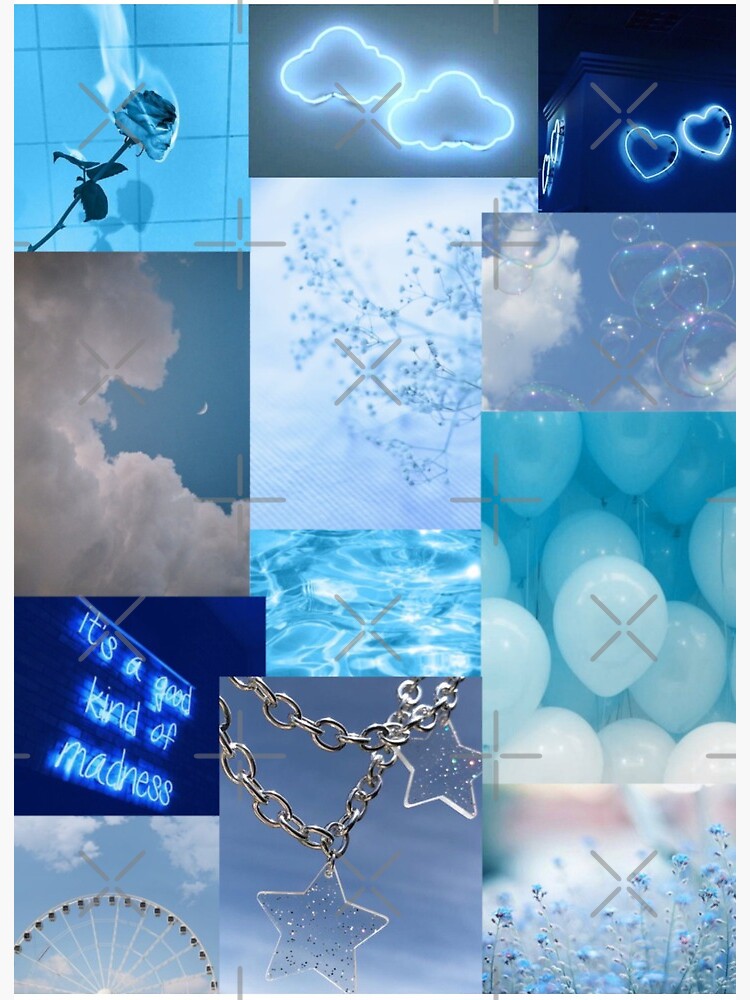 Aesthetic Blue Collage Wallpapers