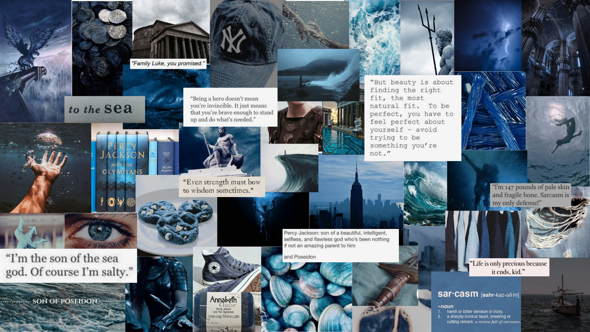 Aesthetic Blue Collage Wallpapers