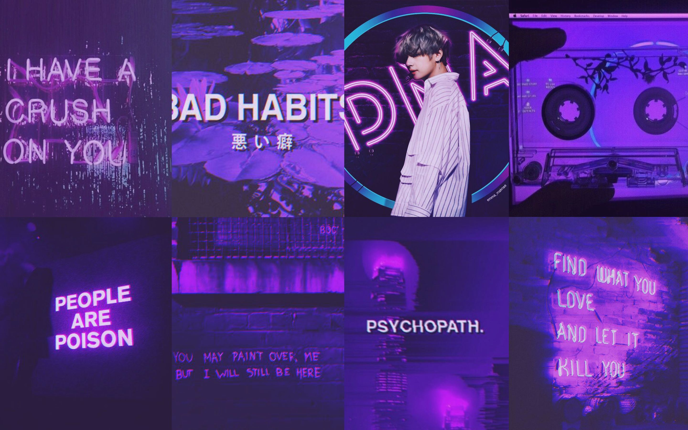 Aesthetic Bts Neon Wallpapers