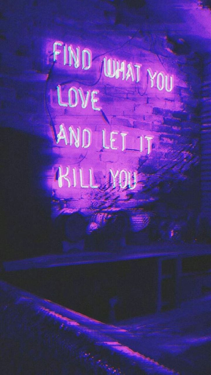 Aesthetic Dark Purple With Words Wallpapers