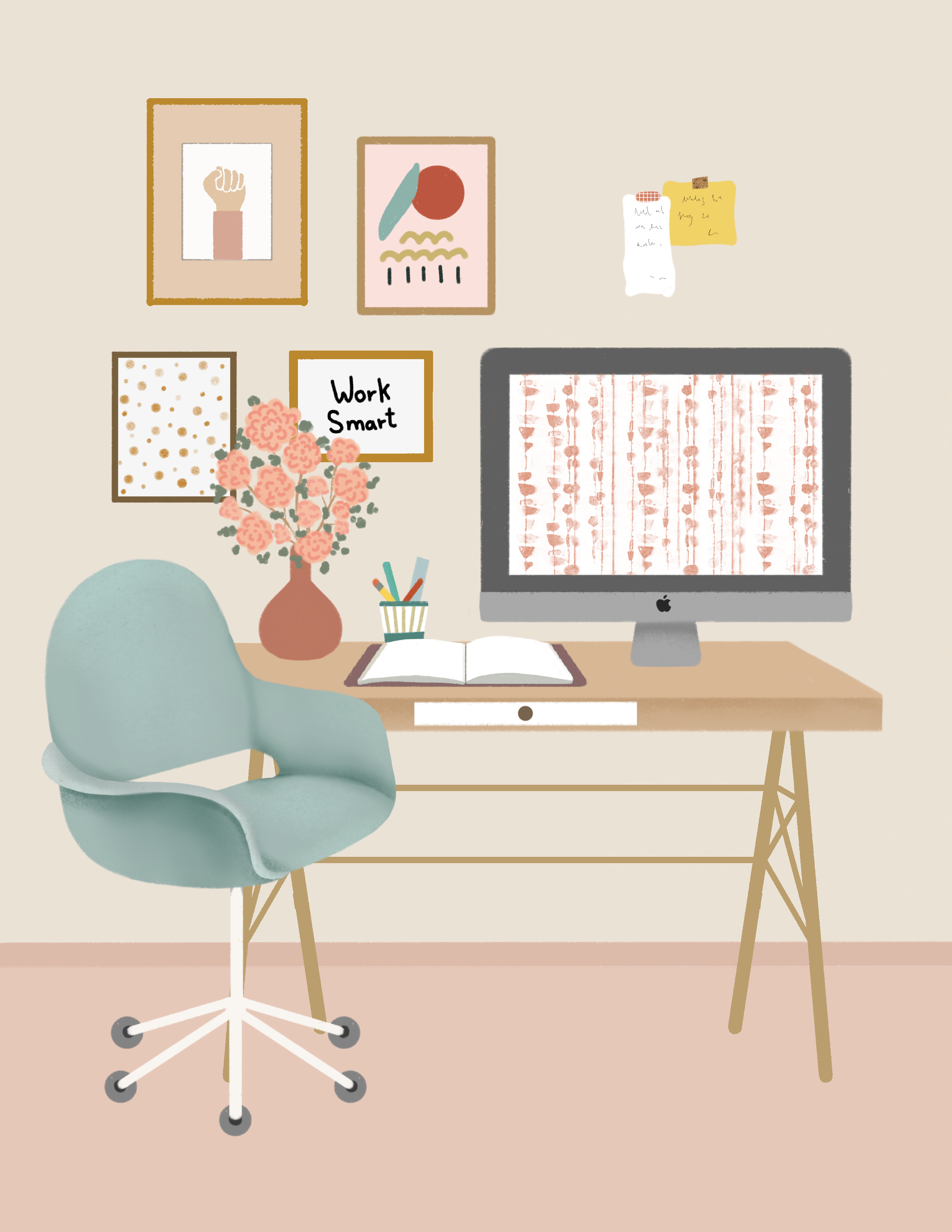 Aesthetic Desk Drawing Wallpapers