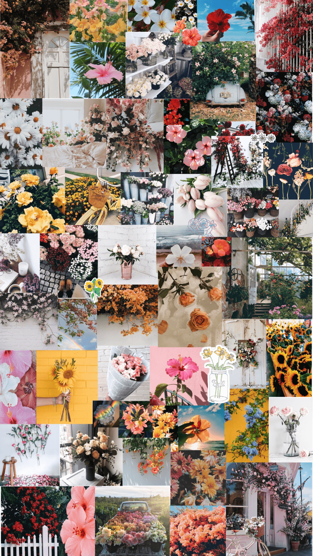 Aesthetic Flowers Cartoons Wallpapers