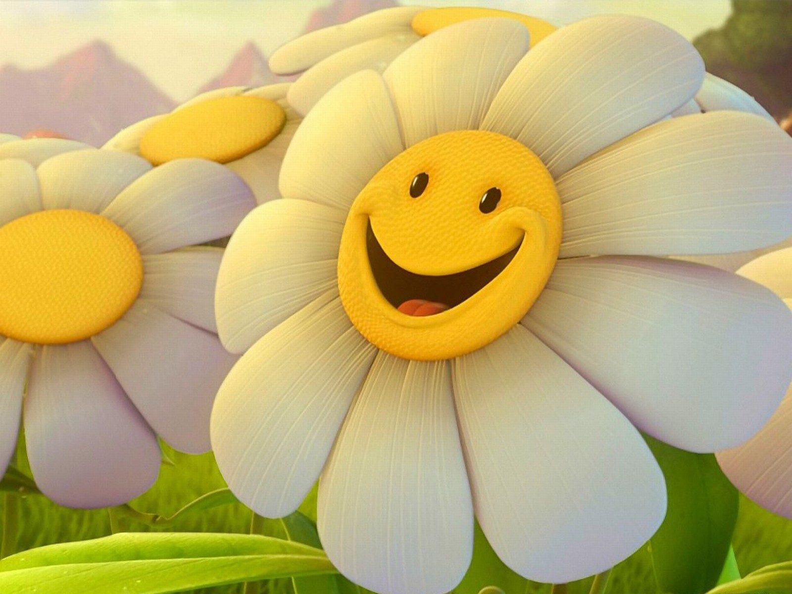 Aesthetic Flowers With Smiley Faces Wallpapers