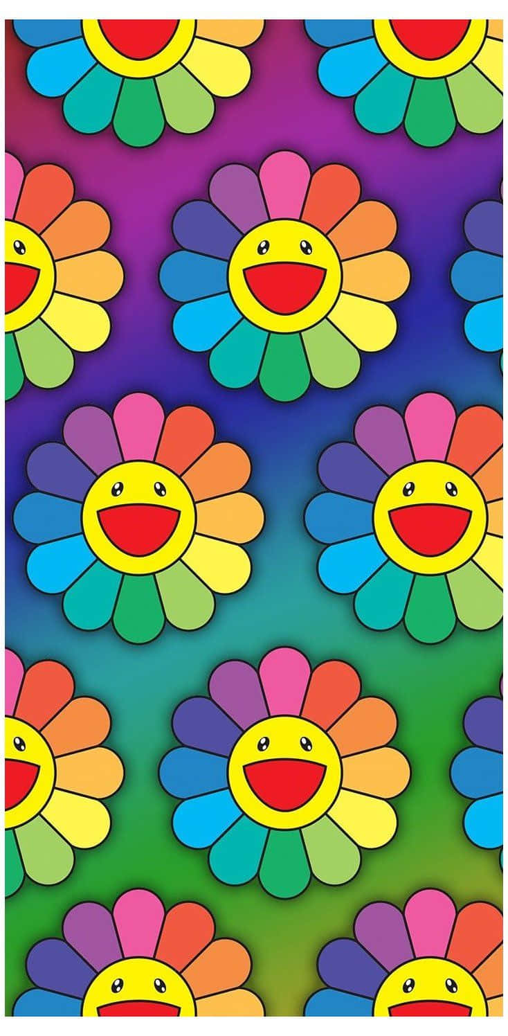 Aesthetic Flowers With Smiley Faces Wallpapers