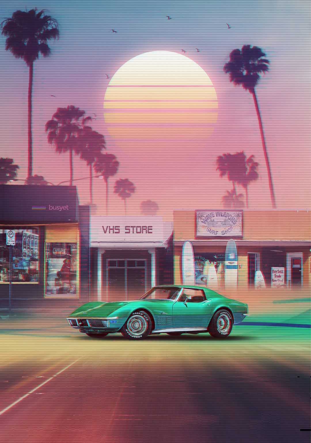 Aesthetic Green Retro Wallpapers