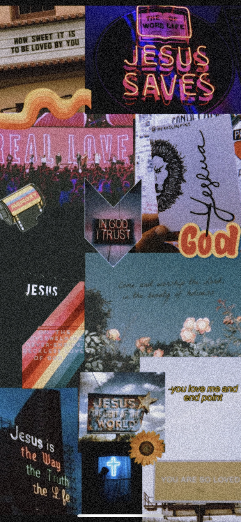 Aesthetic Jesus Collage Wallpapers