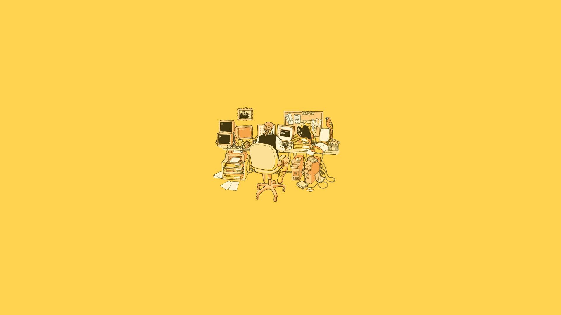 Aesthetic Laptop Yellow Wallpapers