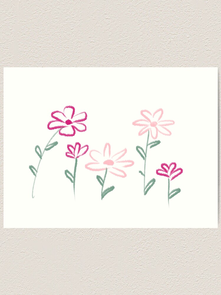 Aesthetic Minimalist Flower Drawing Wallpapers