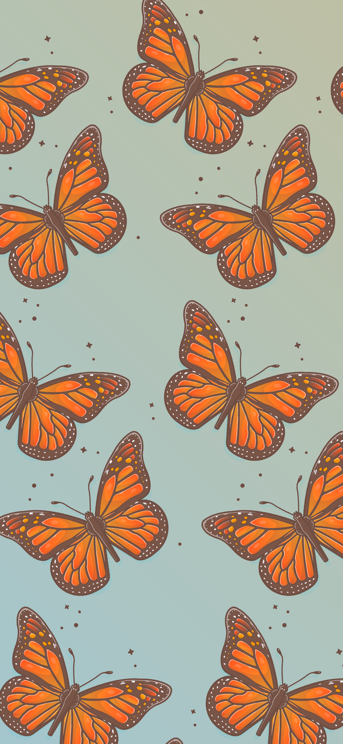 Aesthetic Orange Butterfly Wallpapers