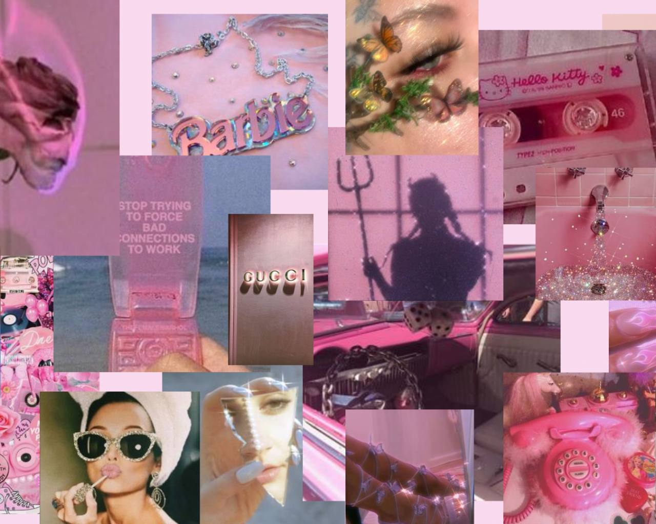 Aesthetic Pink Collage Pc Wallpapers