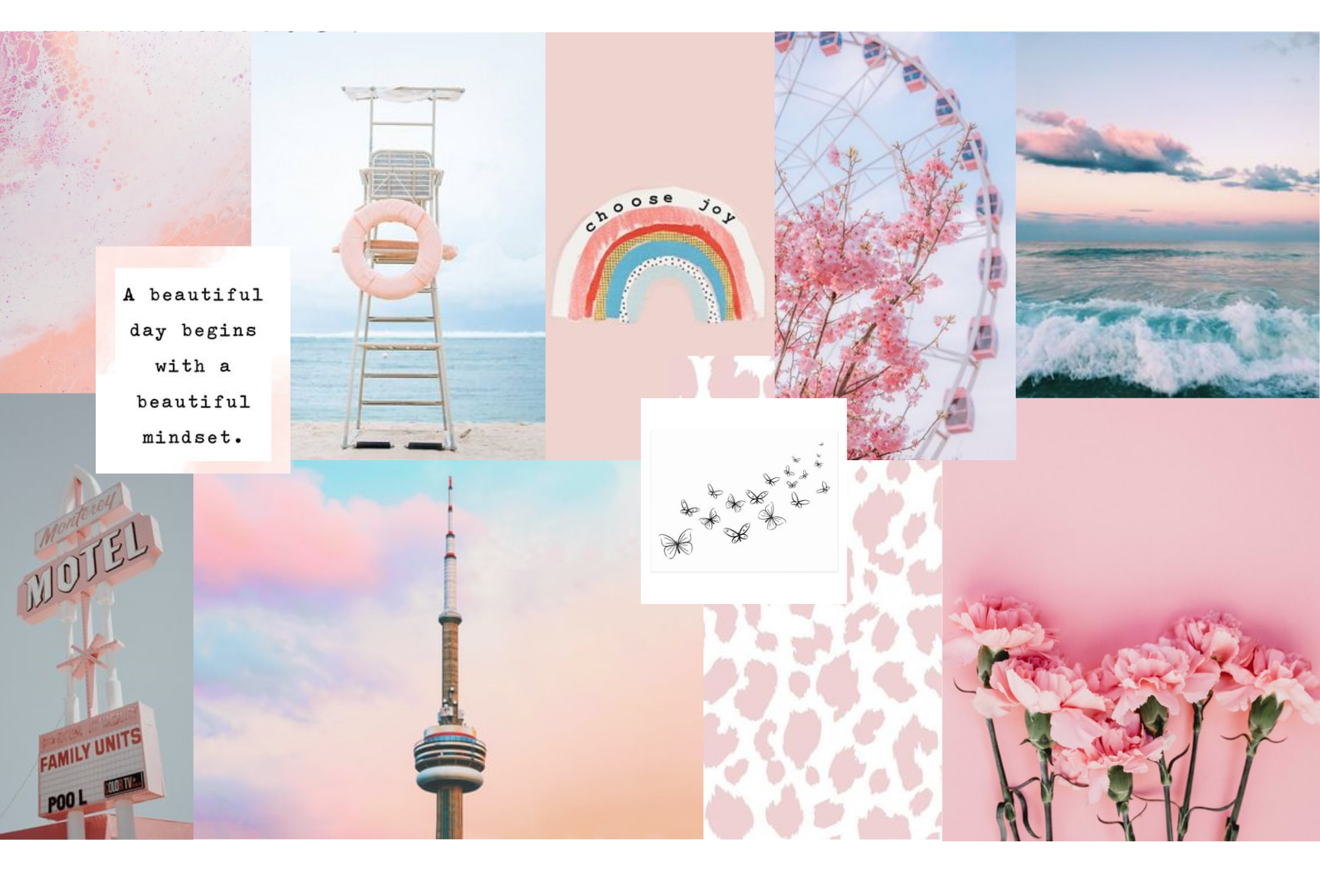 Aesthetic Pink Collage Pc Wallpapers