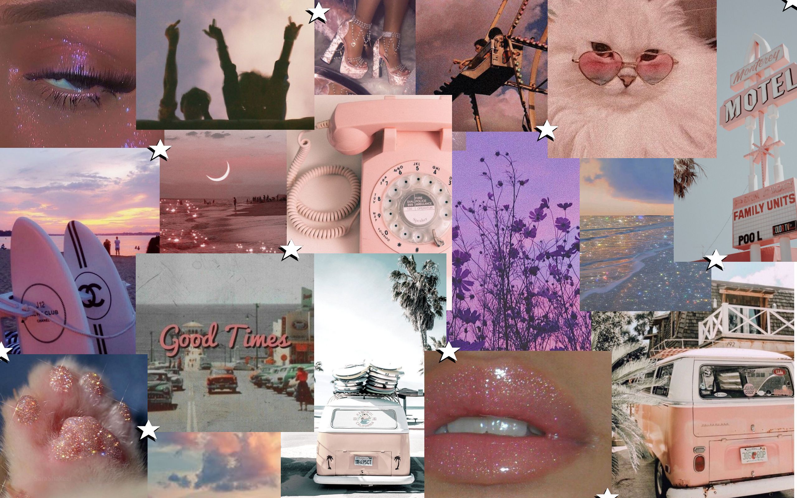 Aesthetic Pink Collage Pc Wallpapers