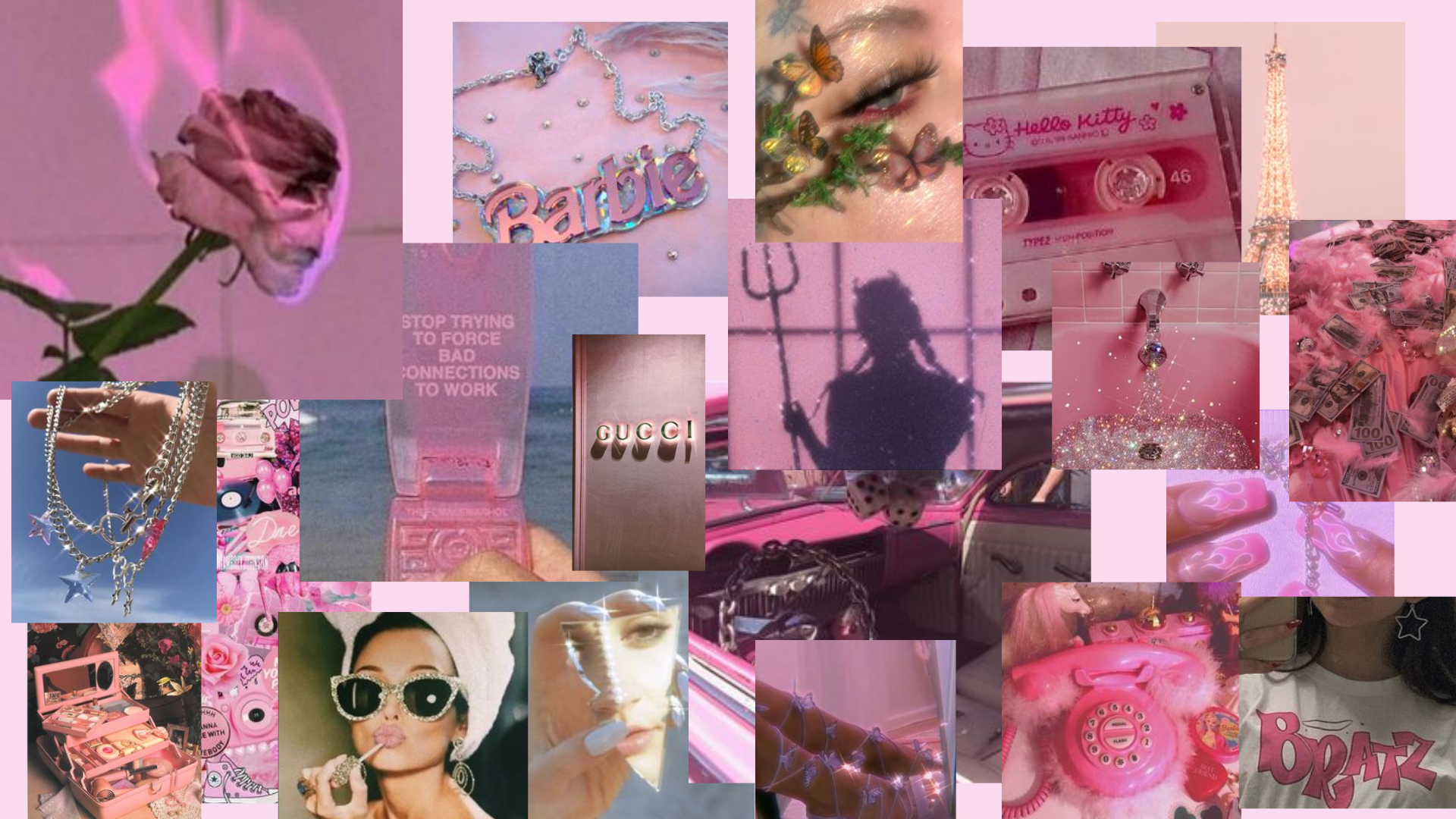 Aesthetic Pink Collage Pc Wallpapers