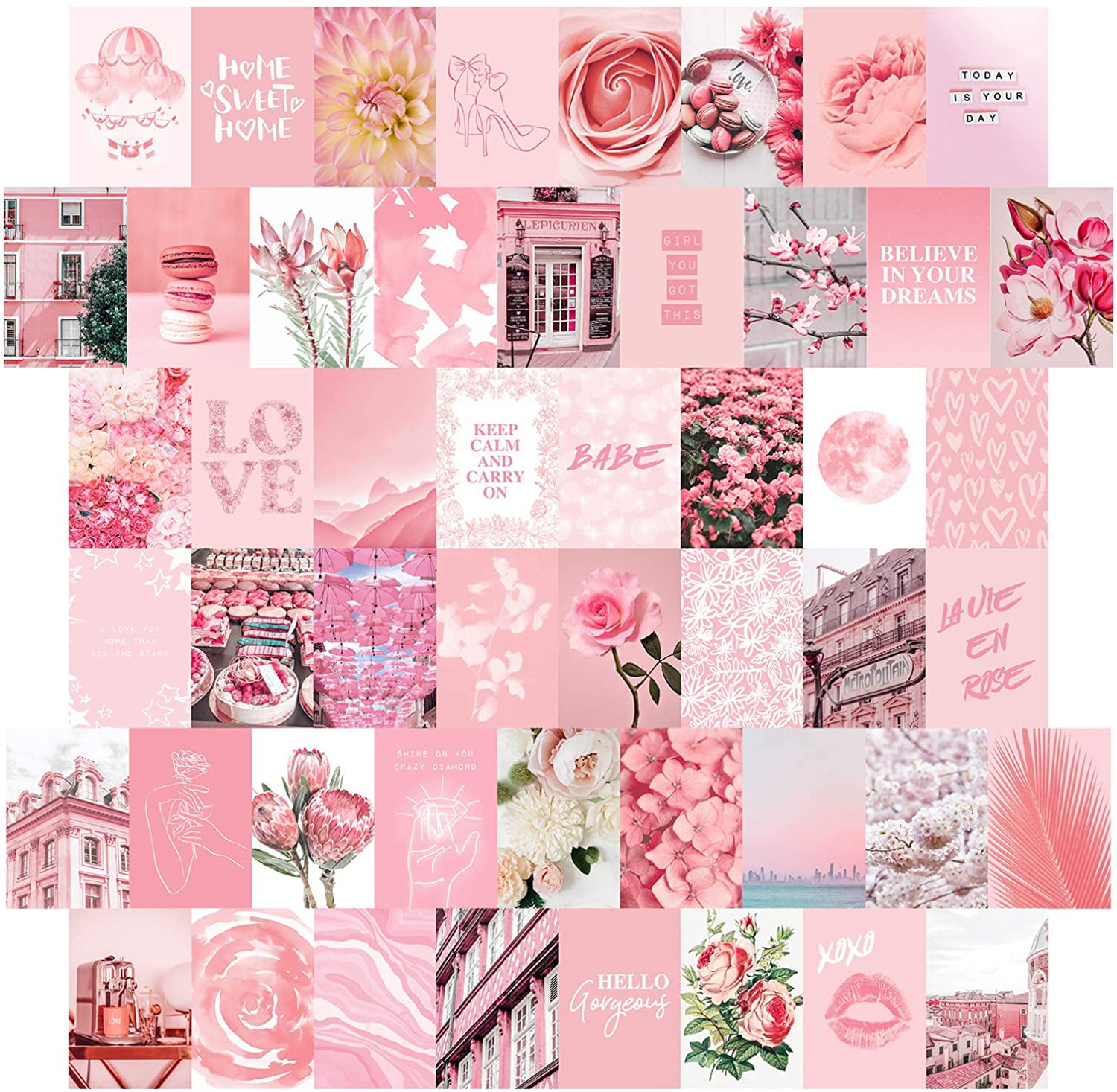 Aesthetic Pink Collage Wallpapers