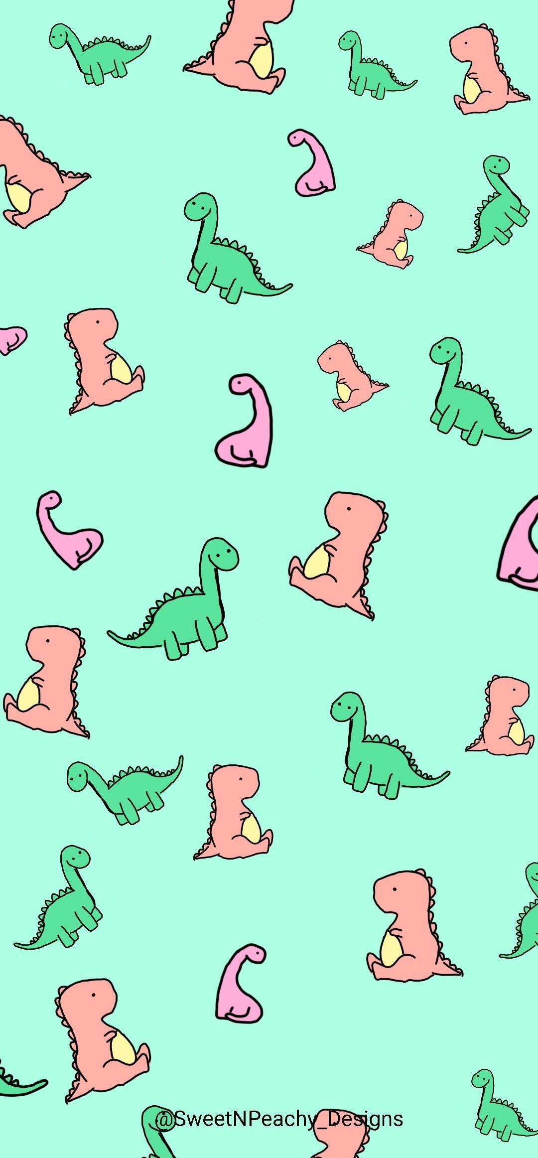 Aesthetic Pink Dino Wallpapers