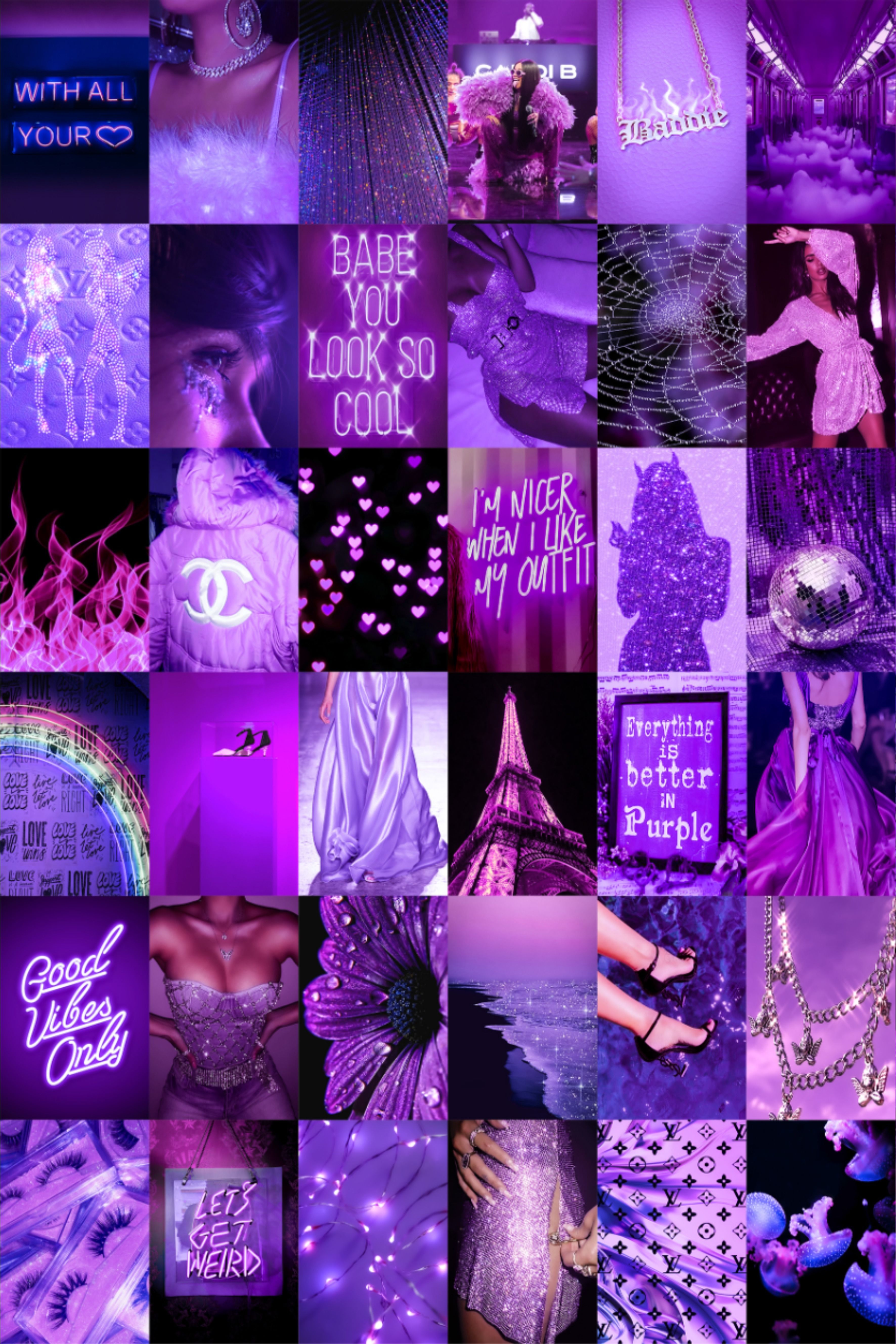 Aesthetic Purple Baddie Wallpapers