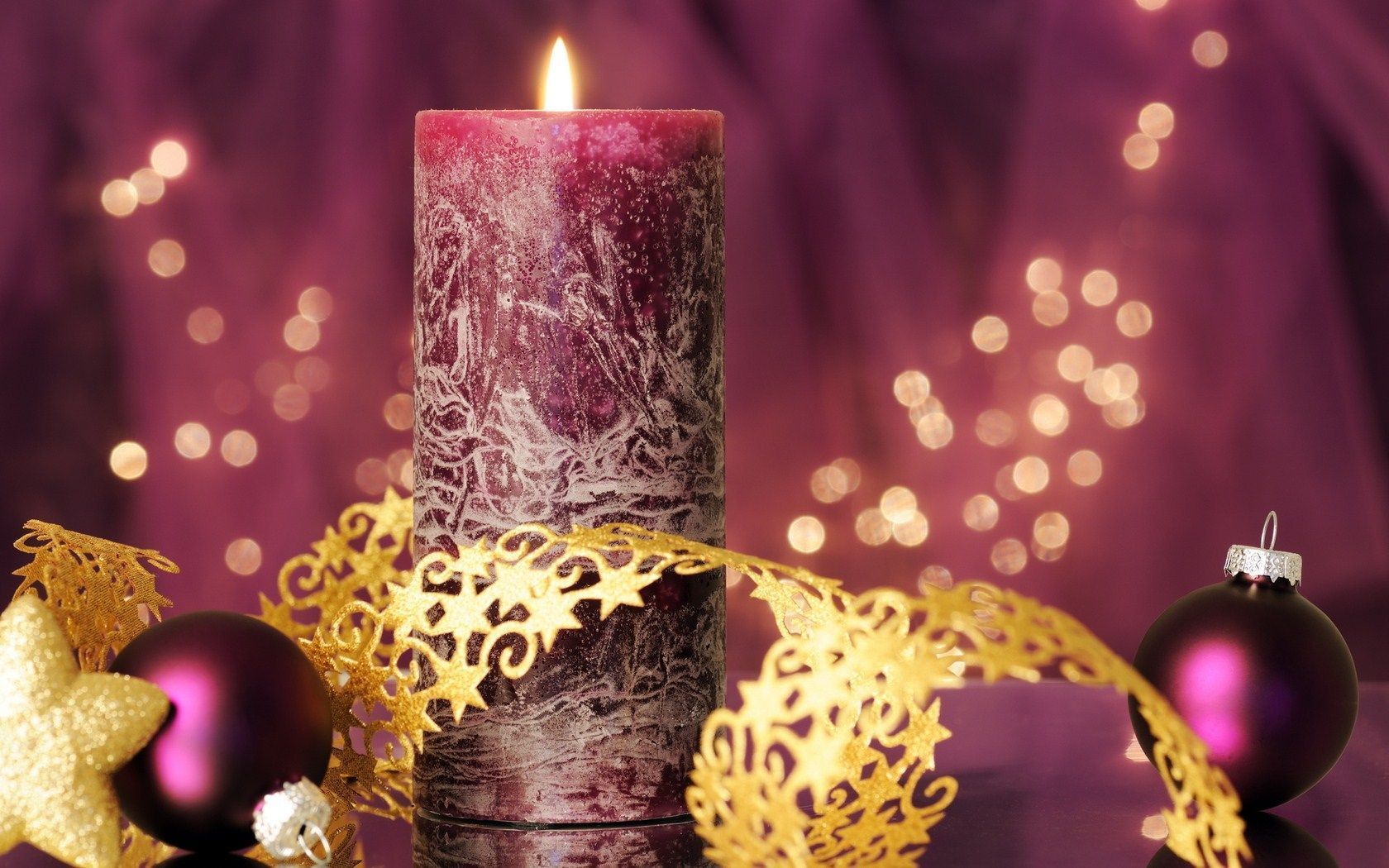 Aesthetic Purple Candles Wallpapers