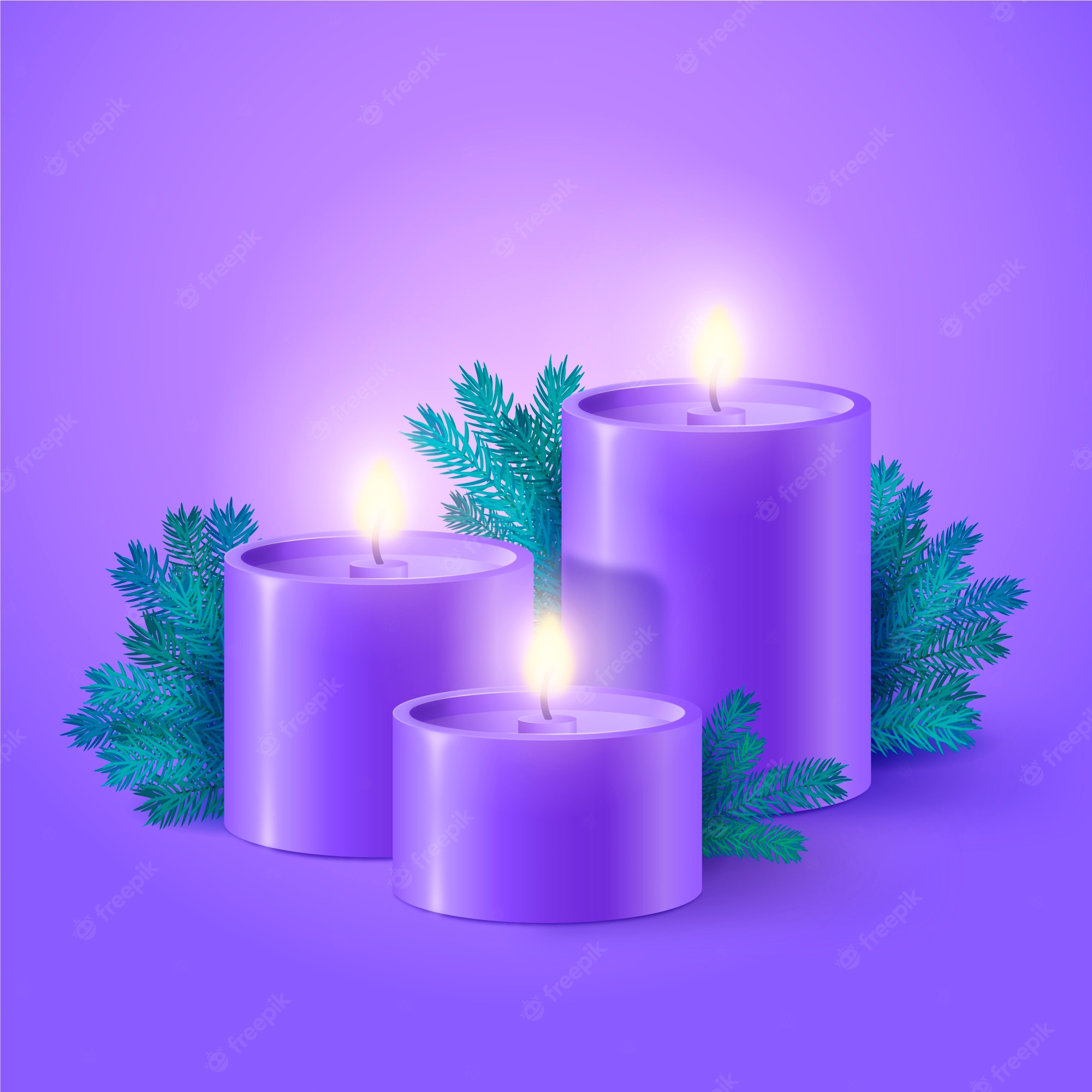 Aesthetic Purple Candles Wallpapers