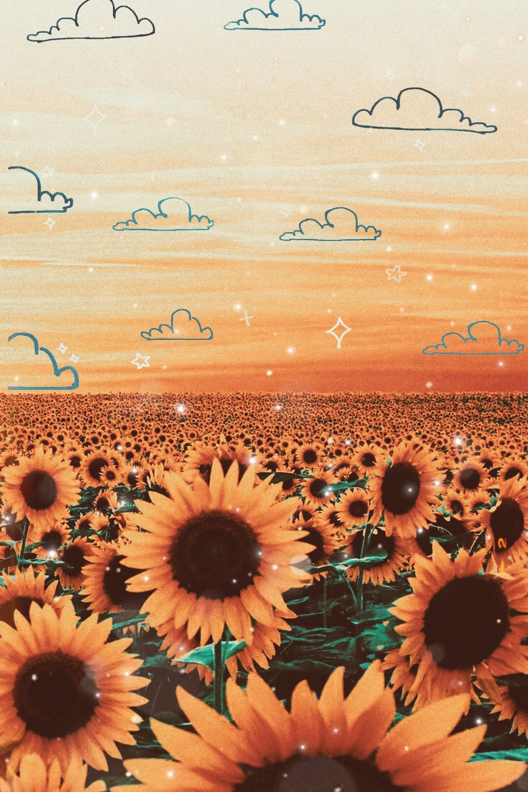 Aesthetic Sunflower Background