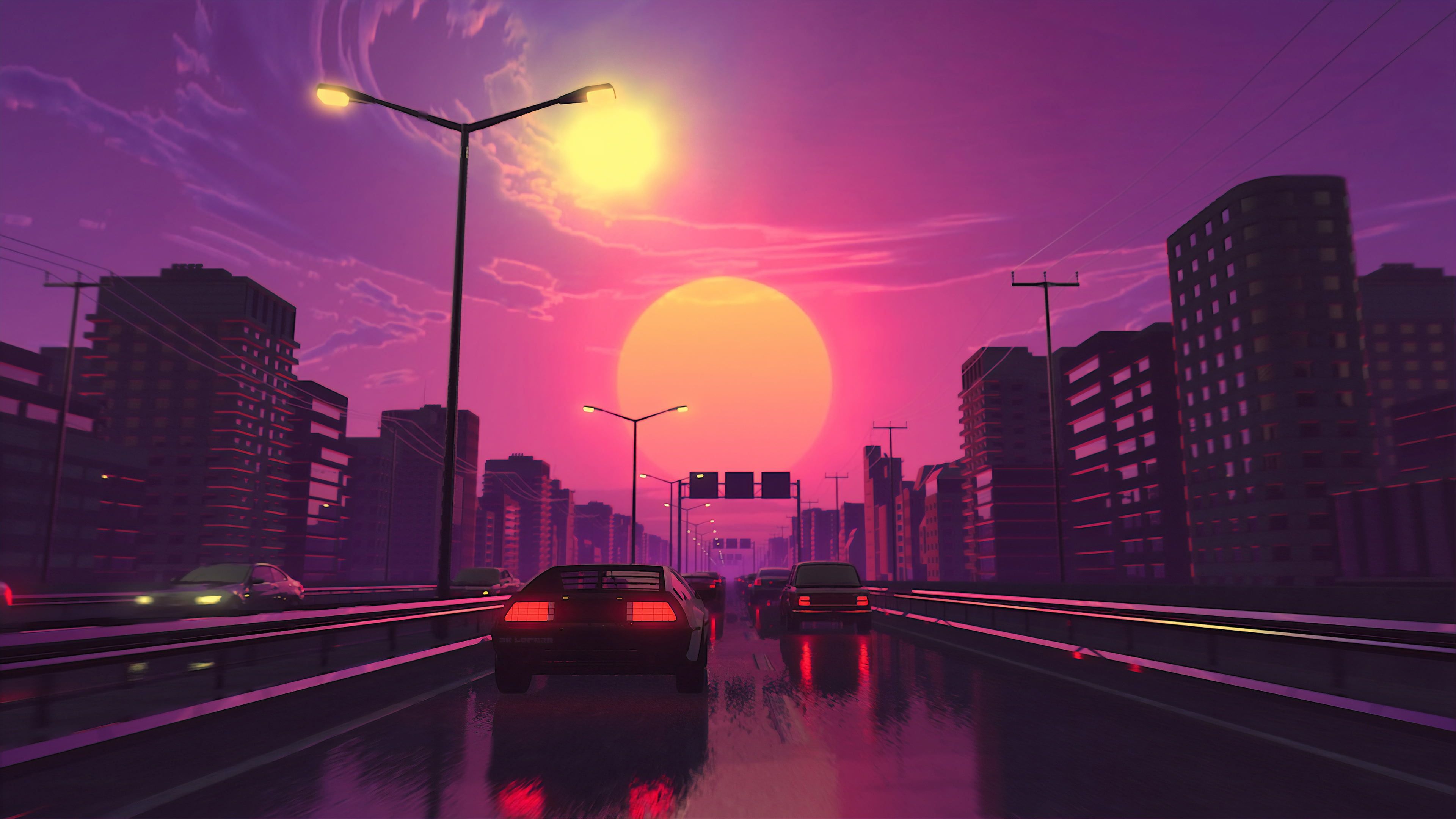 Aesthetic Vaporwave City Wallpapers