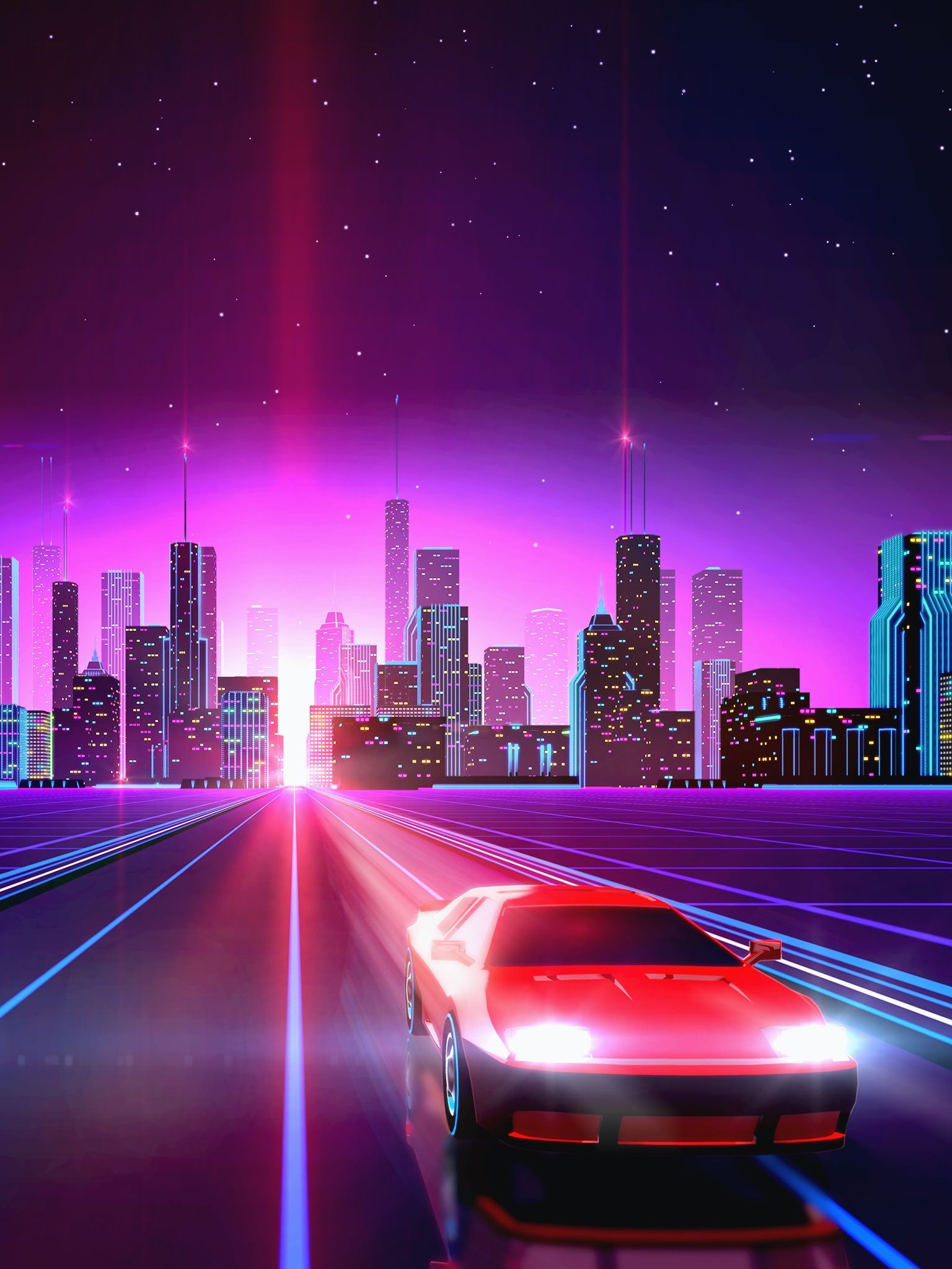 Aesthetic Vaporwave City Wallpapers