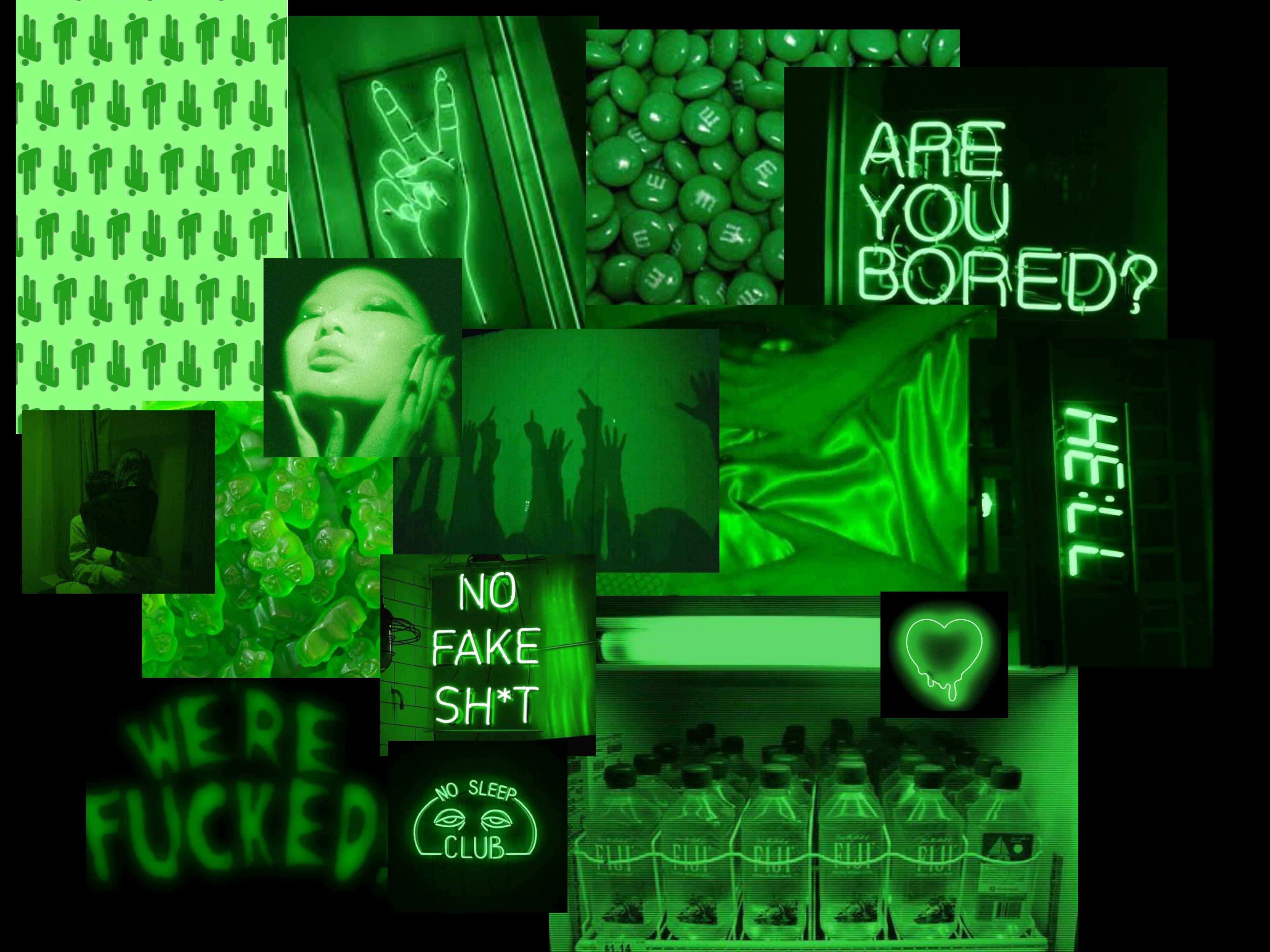 Aesthetics Green Neon Wallpapers