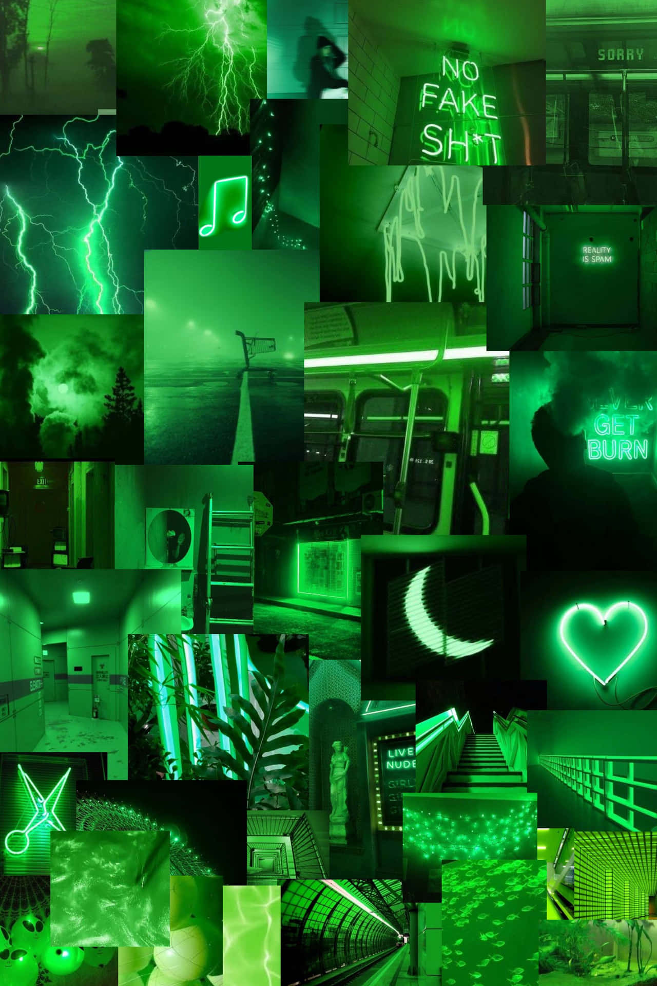 Aesthetics Green Neon Wallpapers