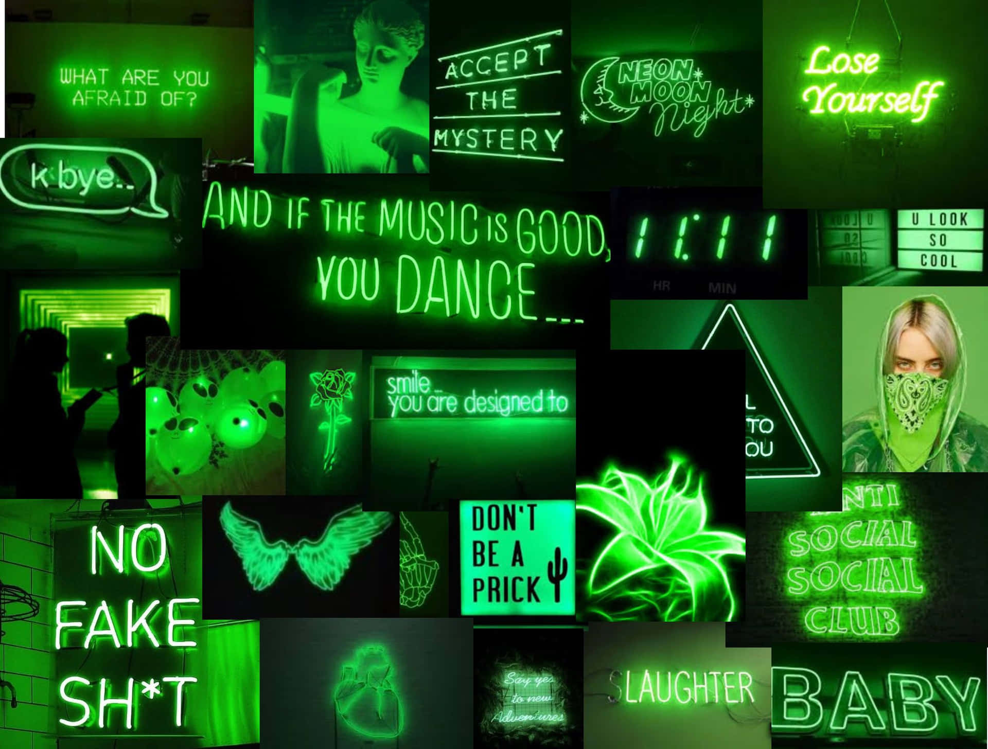 Aesthetics Green Neon Wallpapers