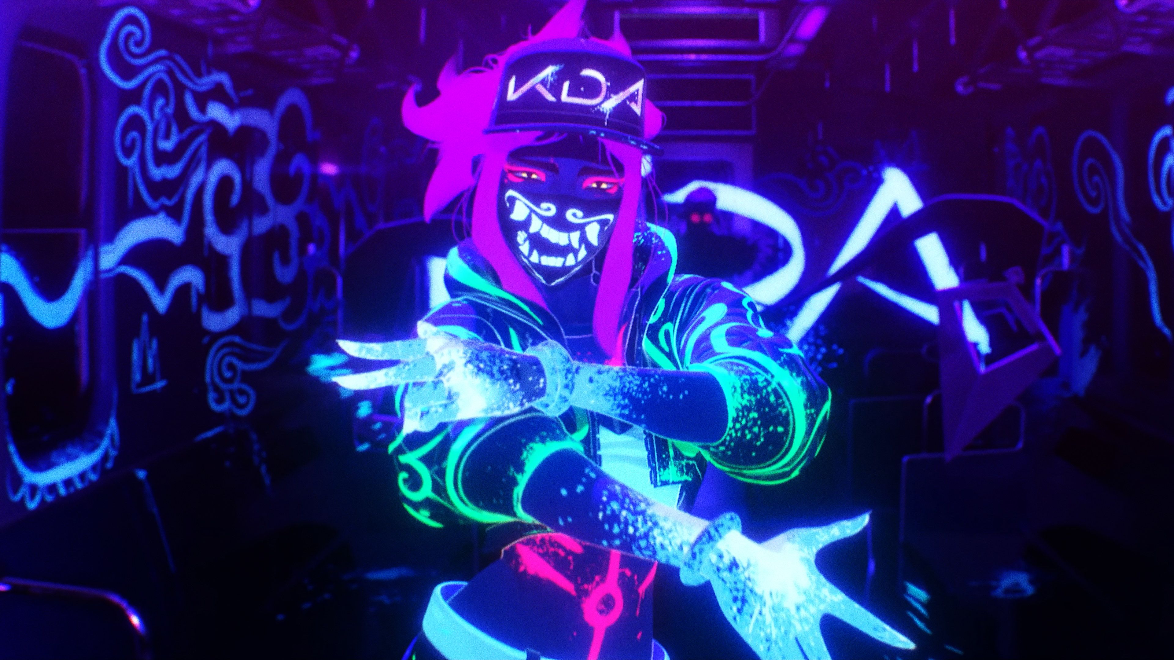 Akali League Of Legends Neon Wallpapers