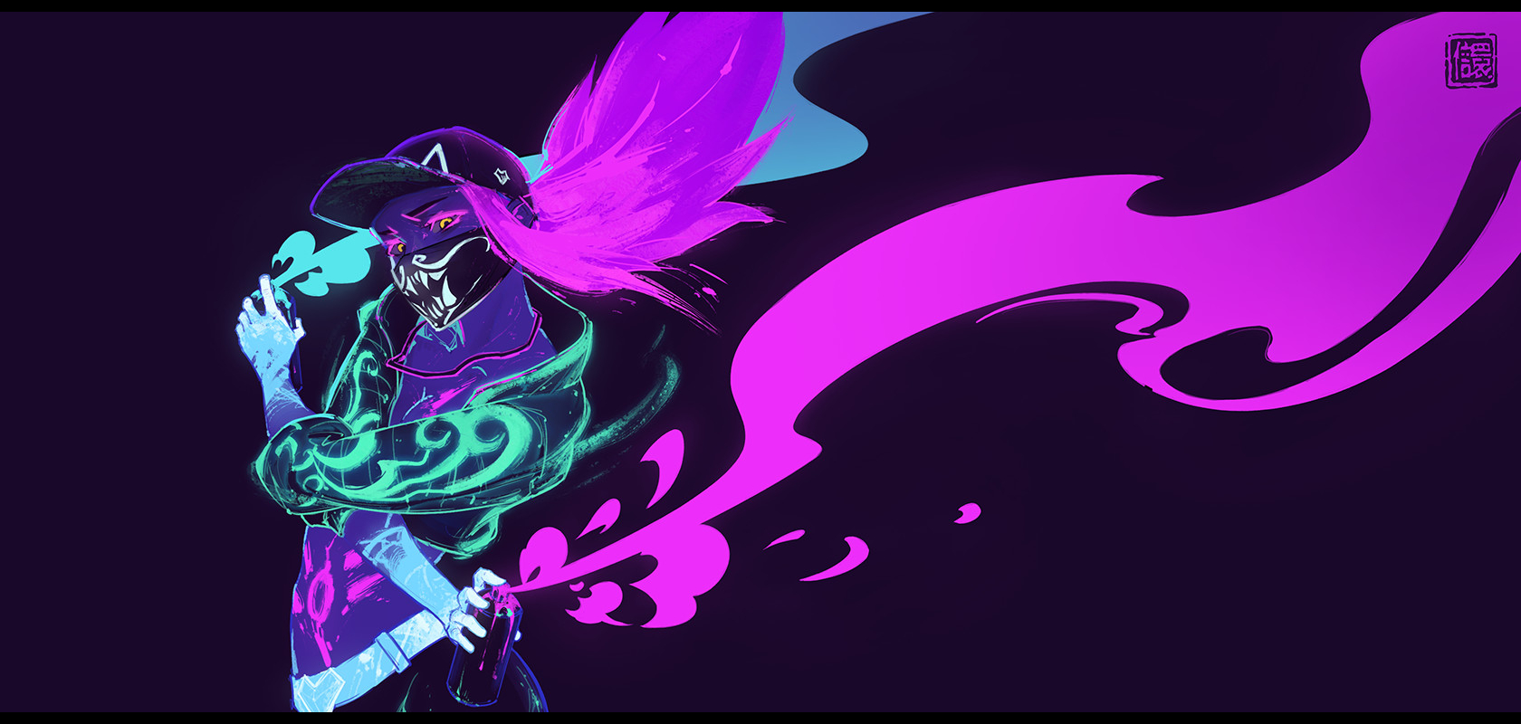 Akali League Of Legends Neon Wallpapers