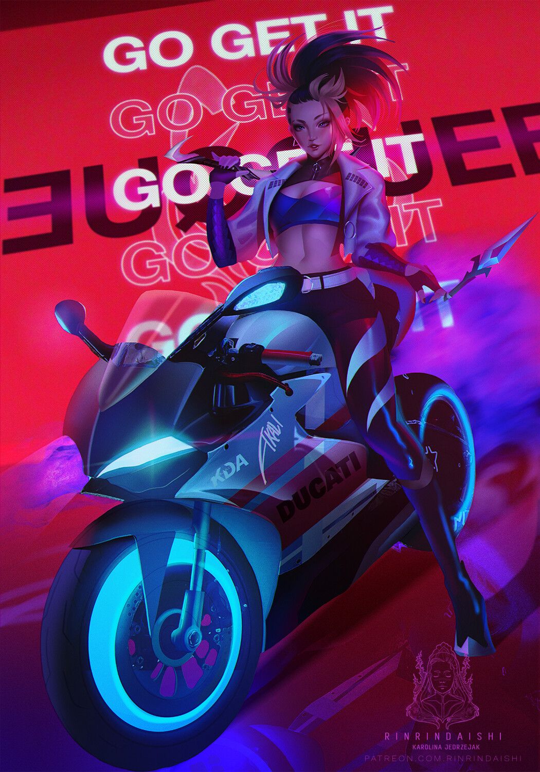 Akali x Ducati K/DA Wallpapers