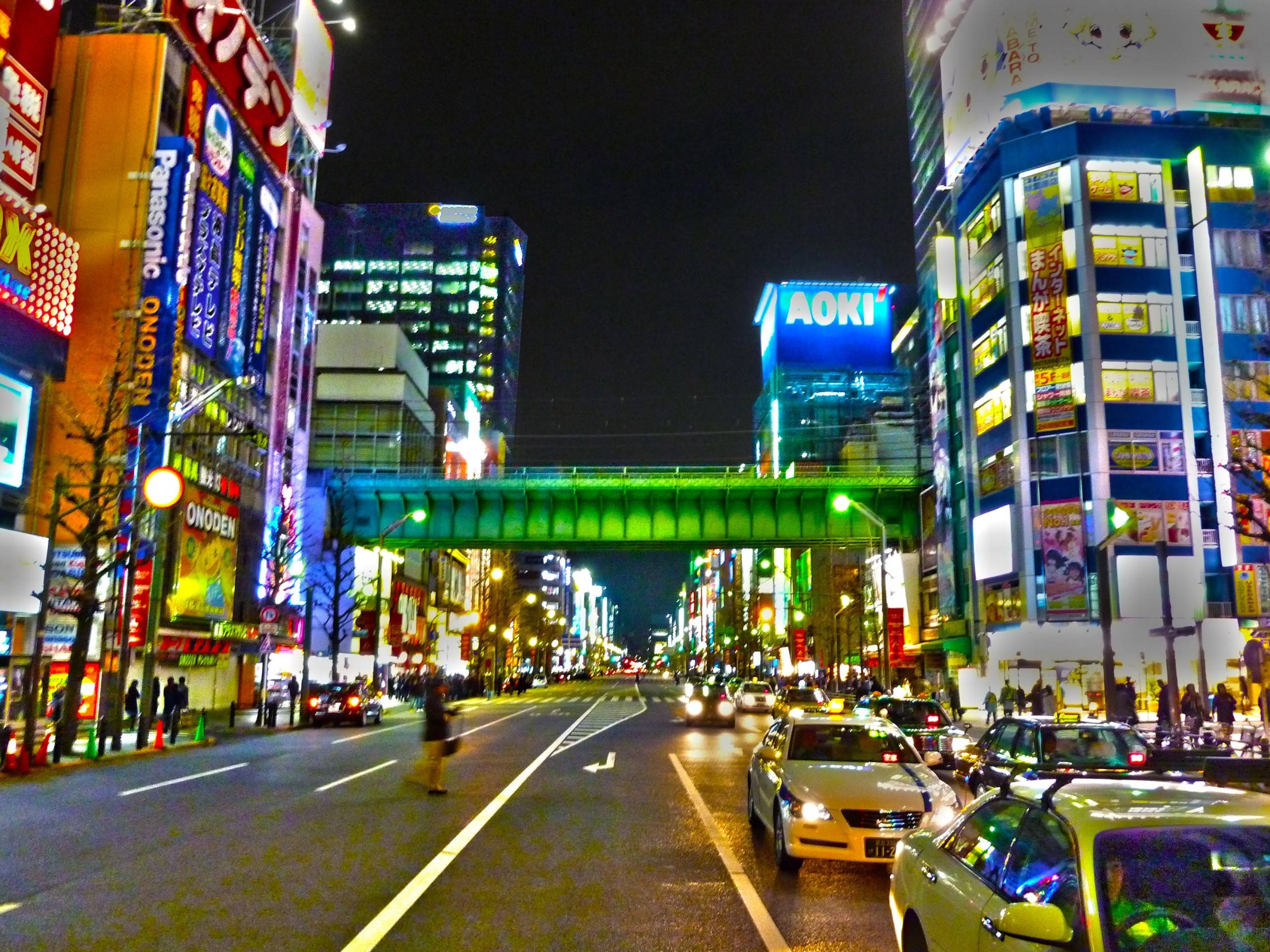 Akihabara At Night Wallpapers