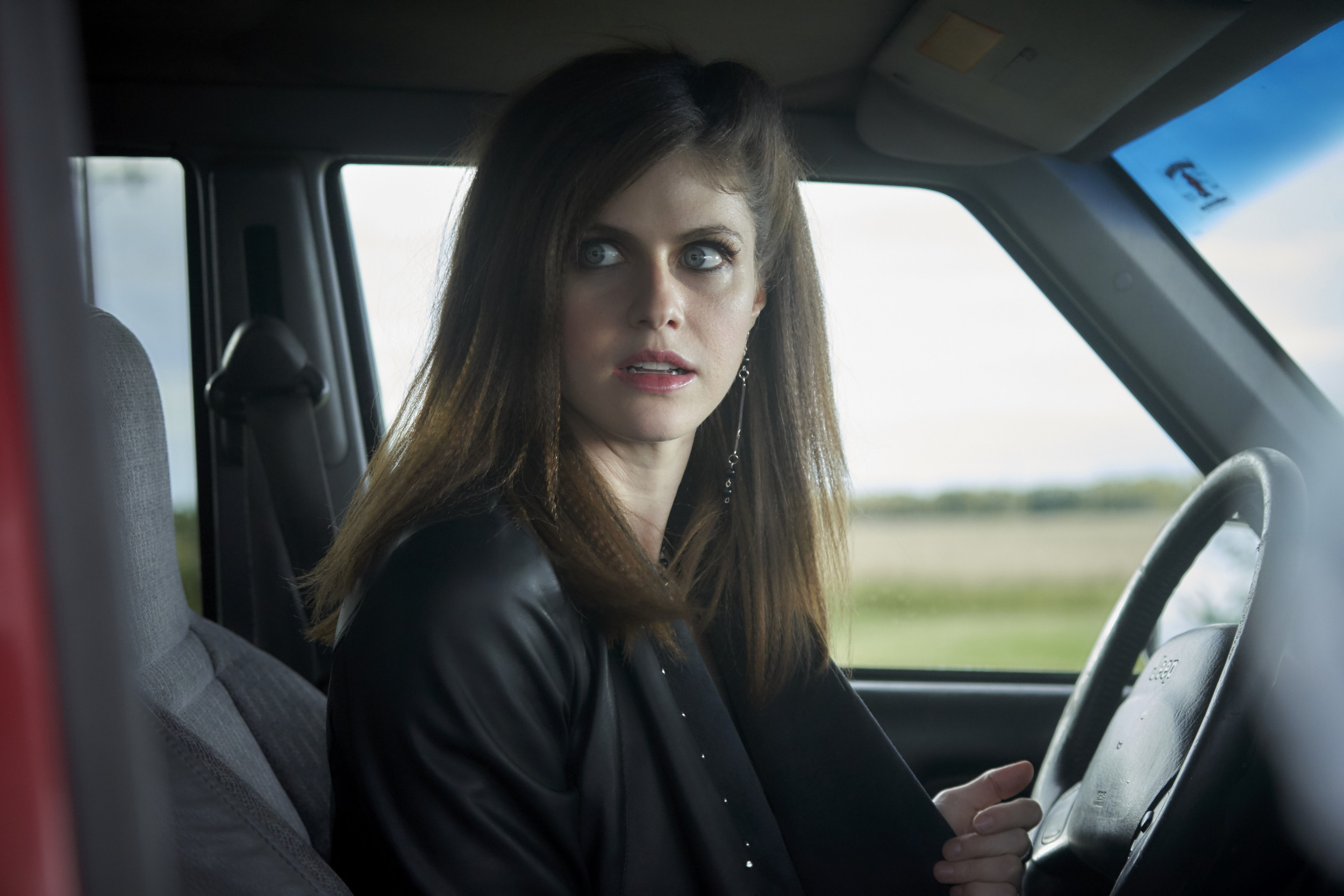 Alexandra Daddario In Car Wallpapers