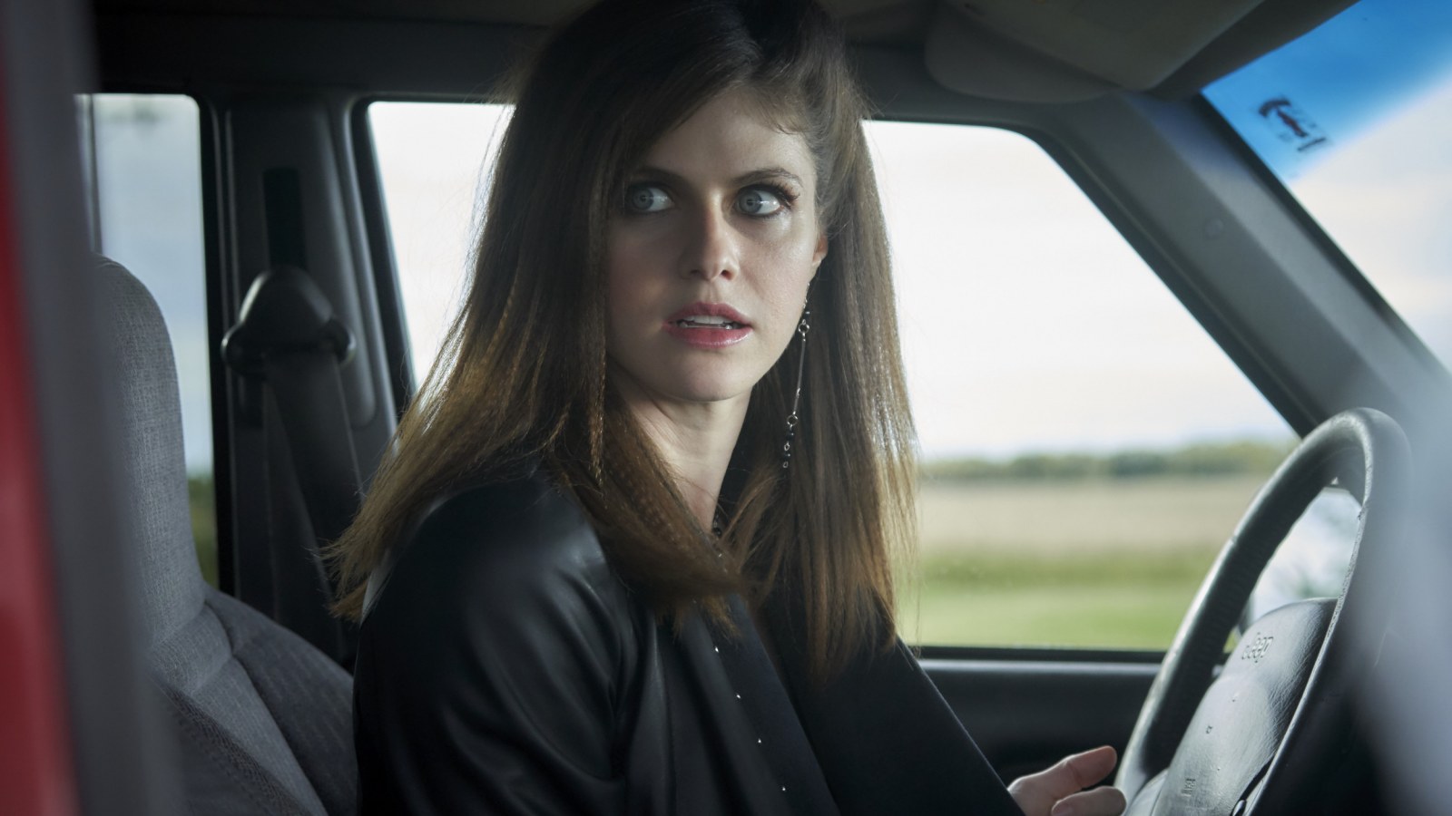 Alexandra Daddario In Car Wallpapers