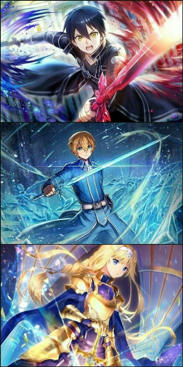 Alice, Kirito And Eugeo Sword Art Online Wallpapers