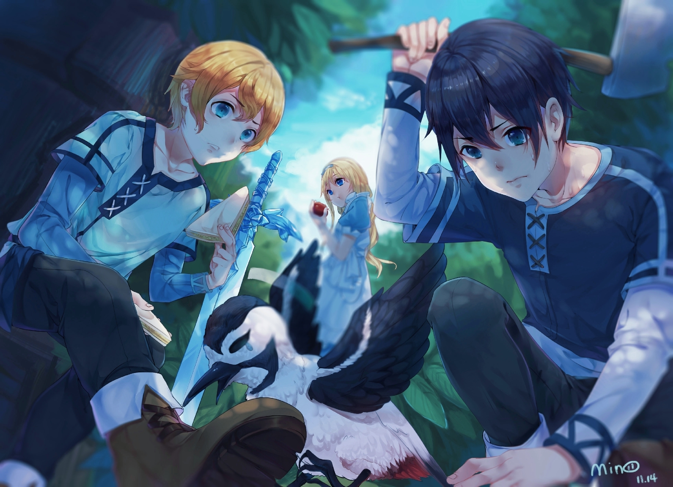 Alice, Kirito And Eugeo Sword Art Online Wallpapers