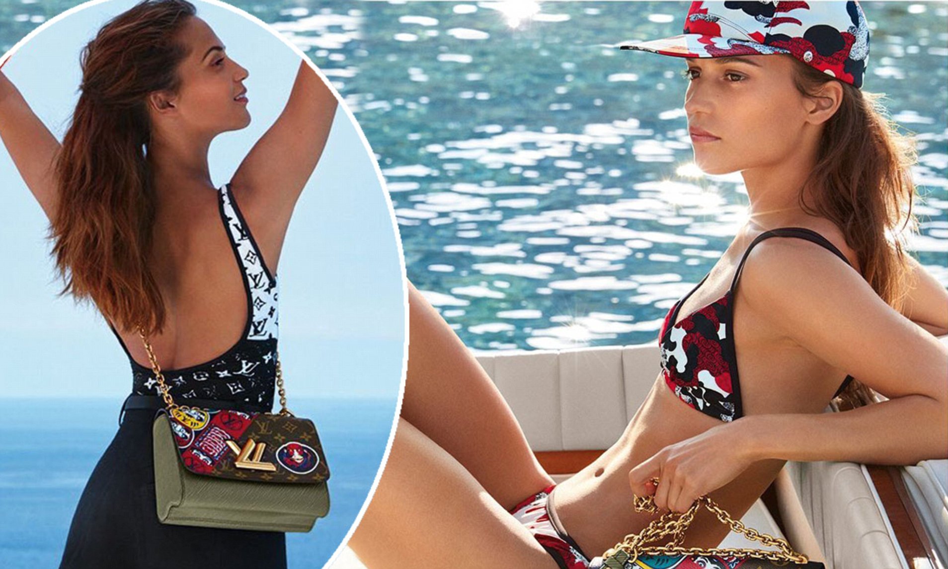 Alicia Vikander In Bikini And Cap For Louis Vuitton Cruise Campaign 2018 Wallpapers