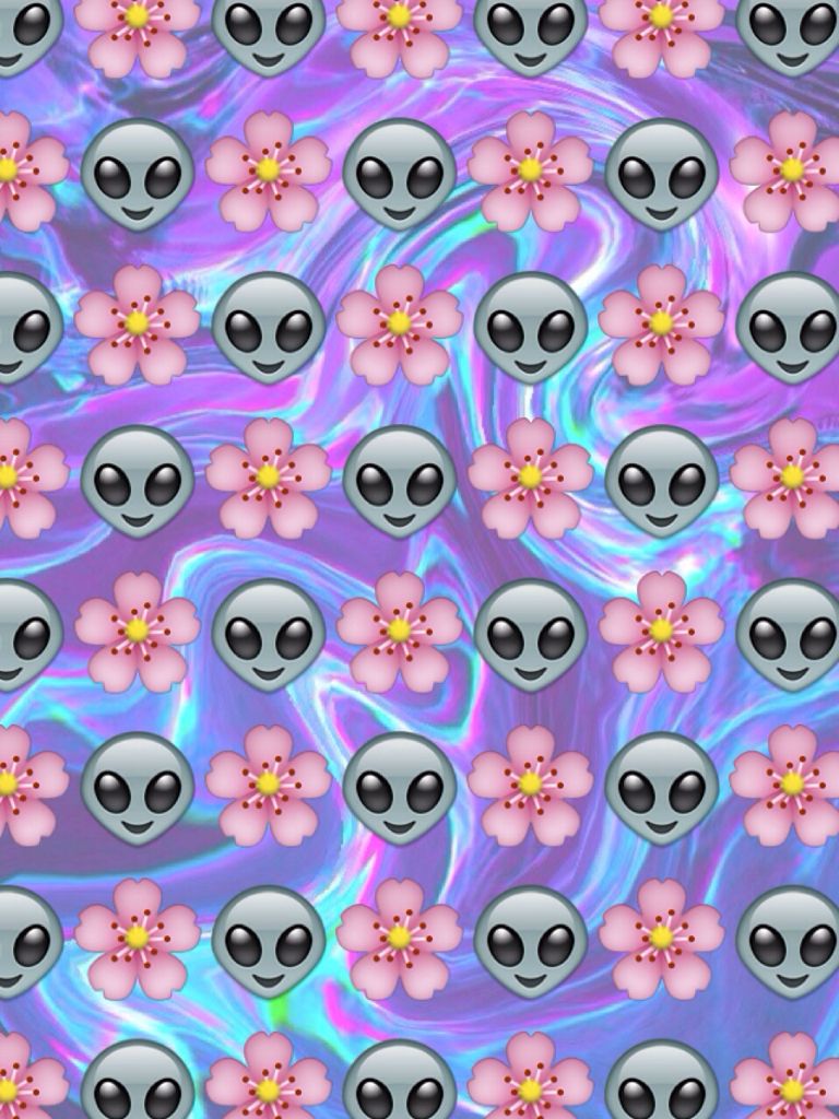 Alien Emoji Background