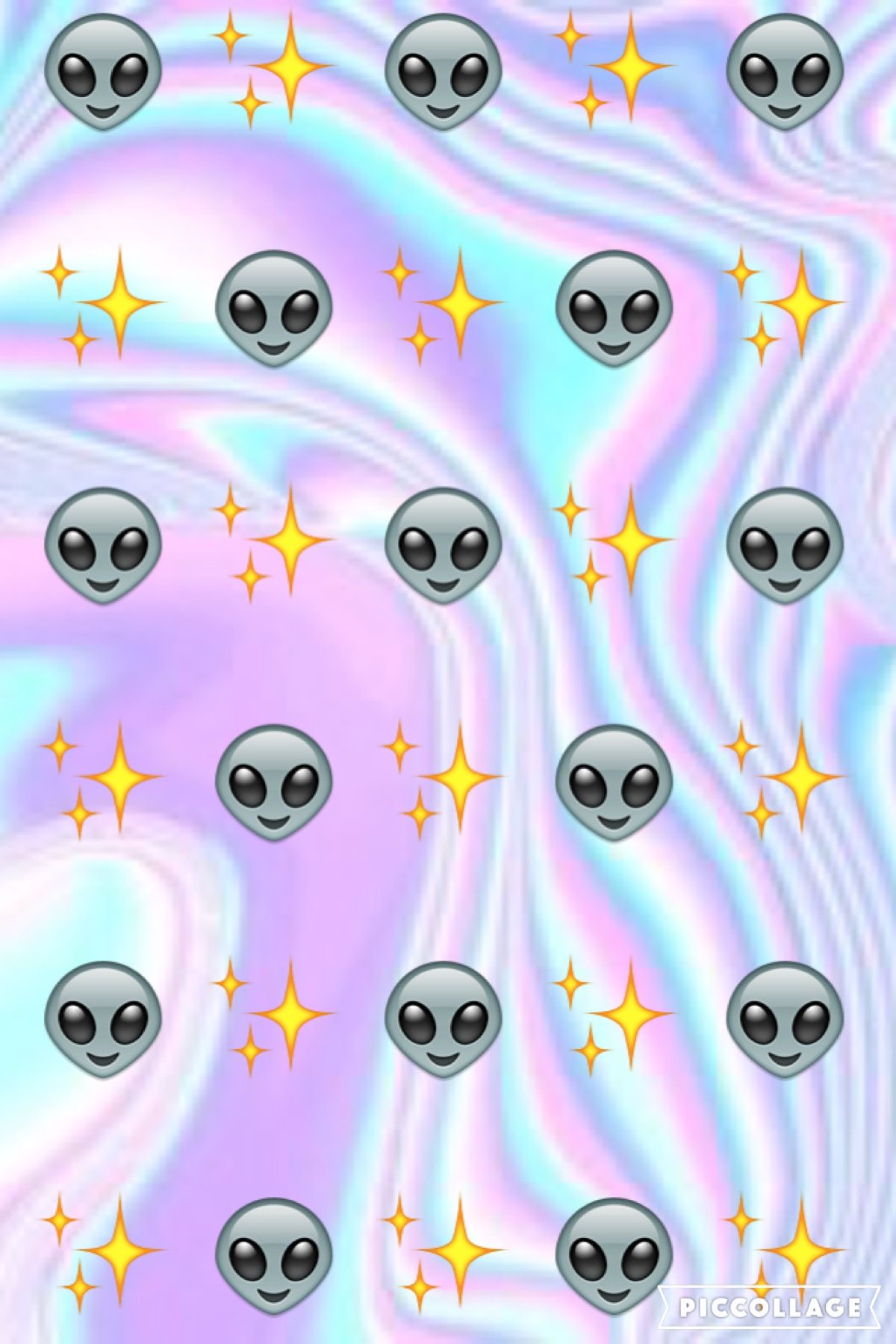 Alien Emoji Background