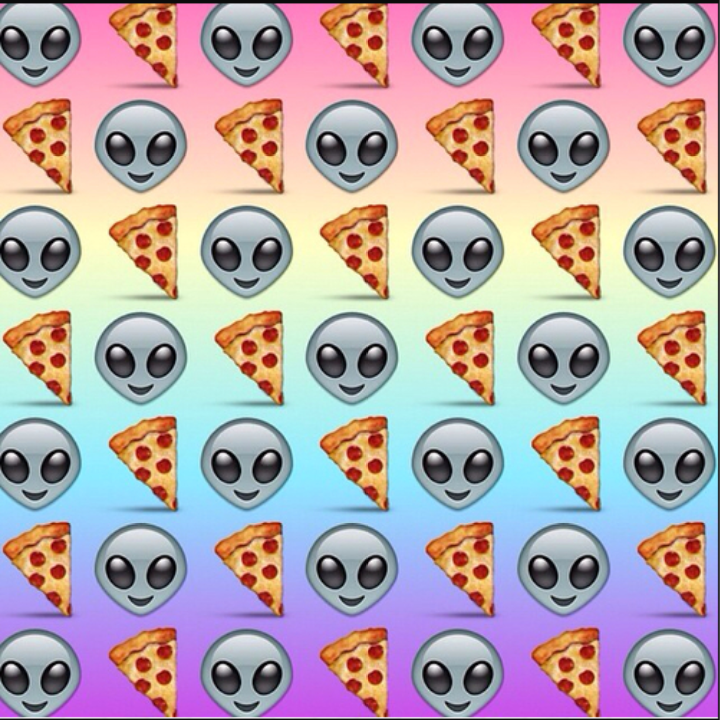 Alien Emoji Background