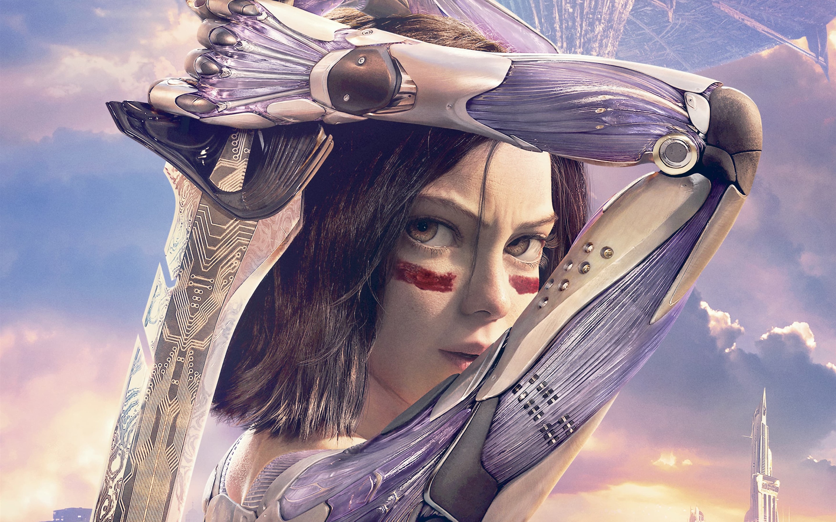 Alita Battle Angel With Sword Wallpapers