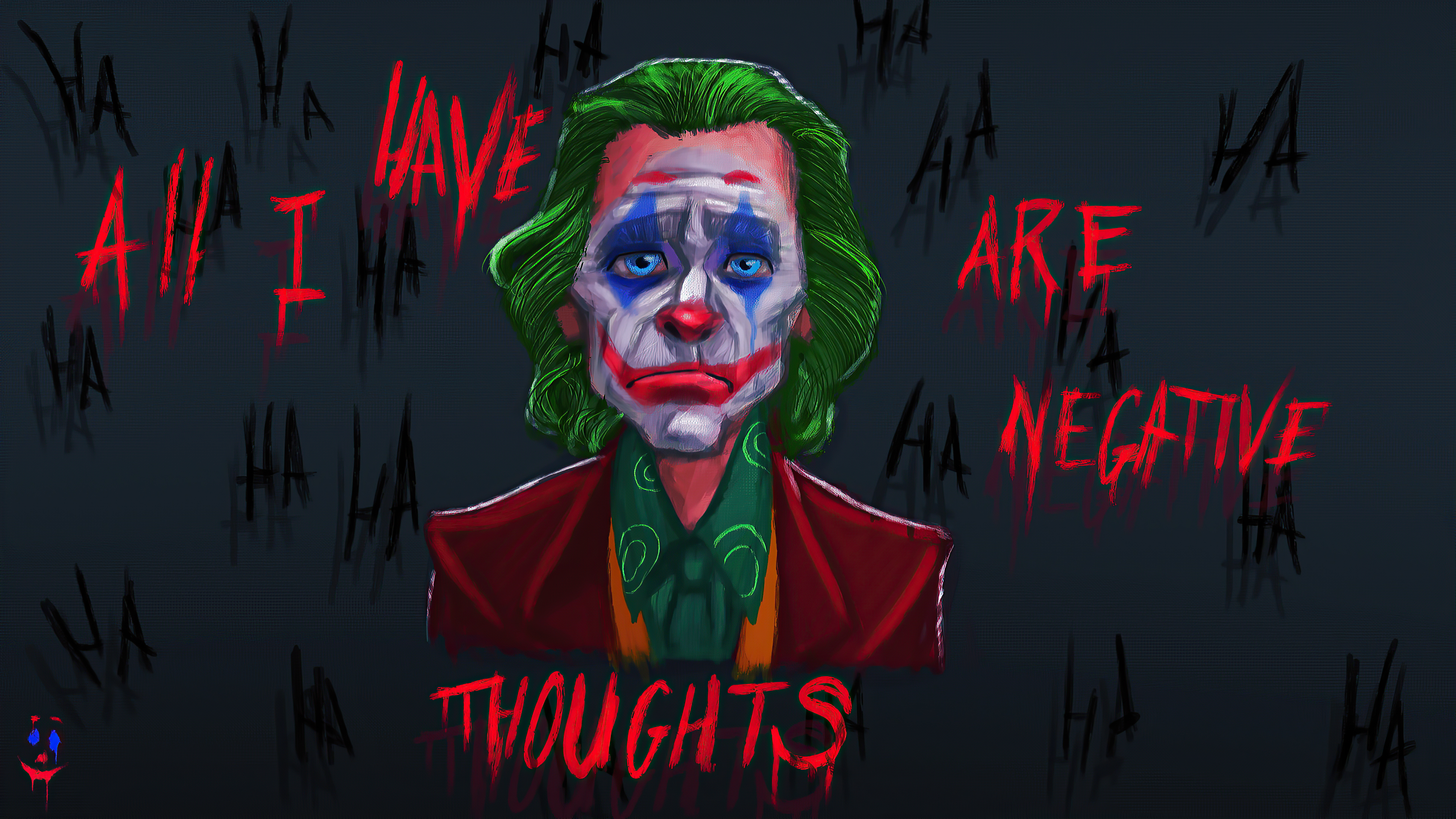 All I Have Negative Thoughts Joker Wallpapers