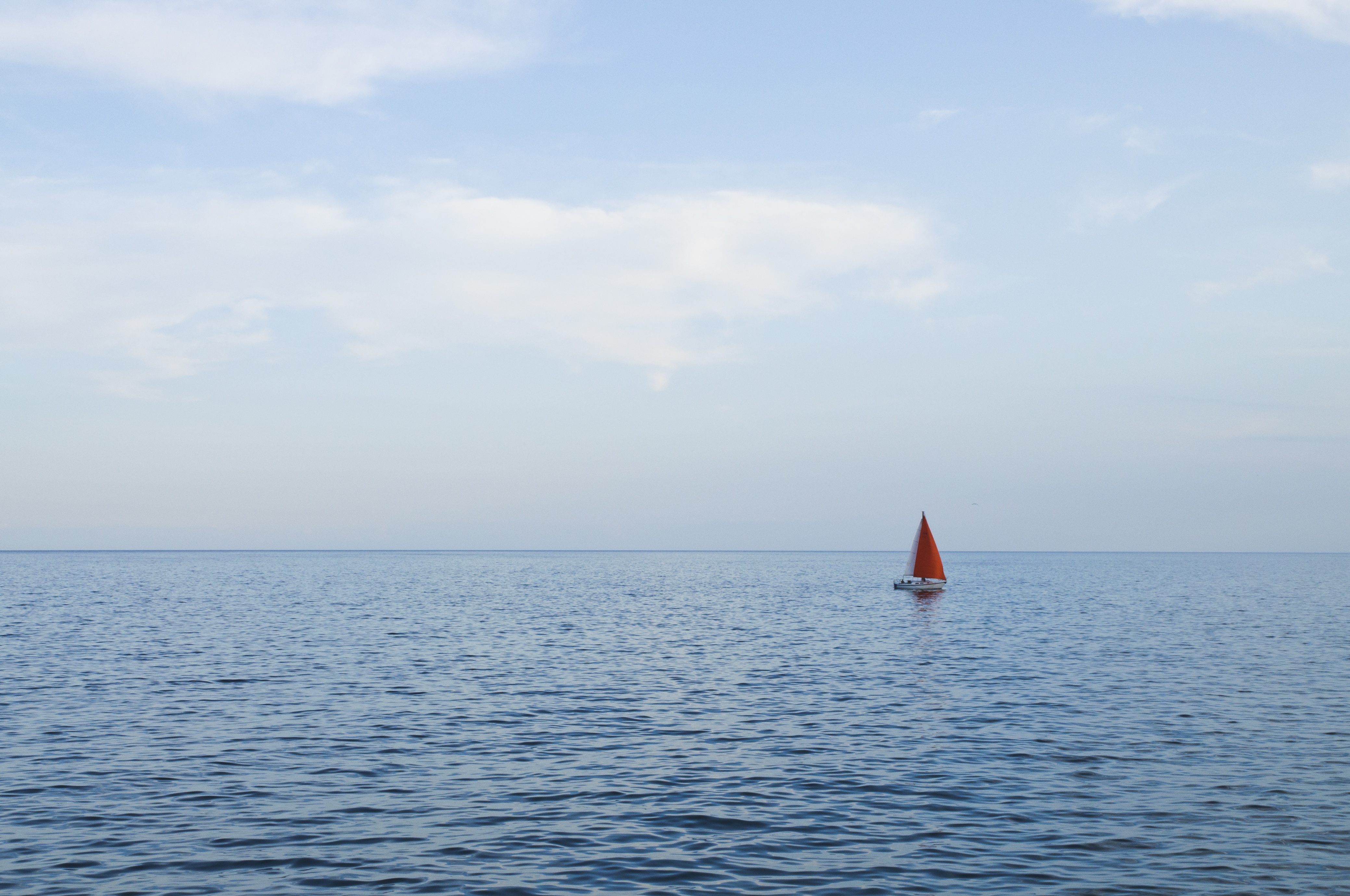 Alone Boat In The Sea Wallpapers