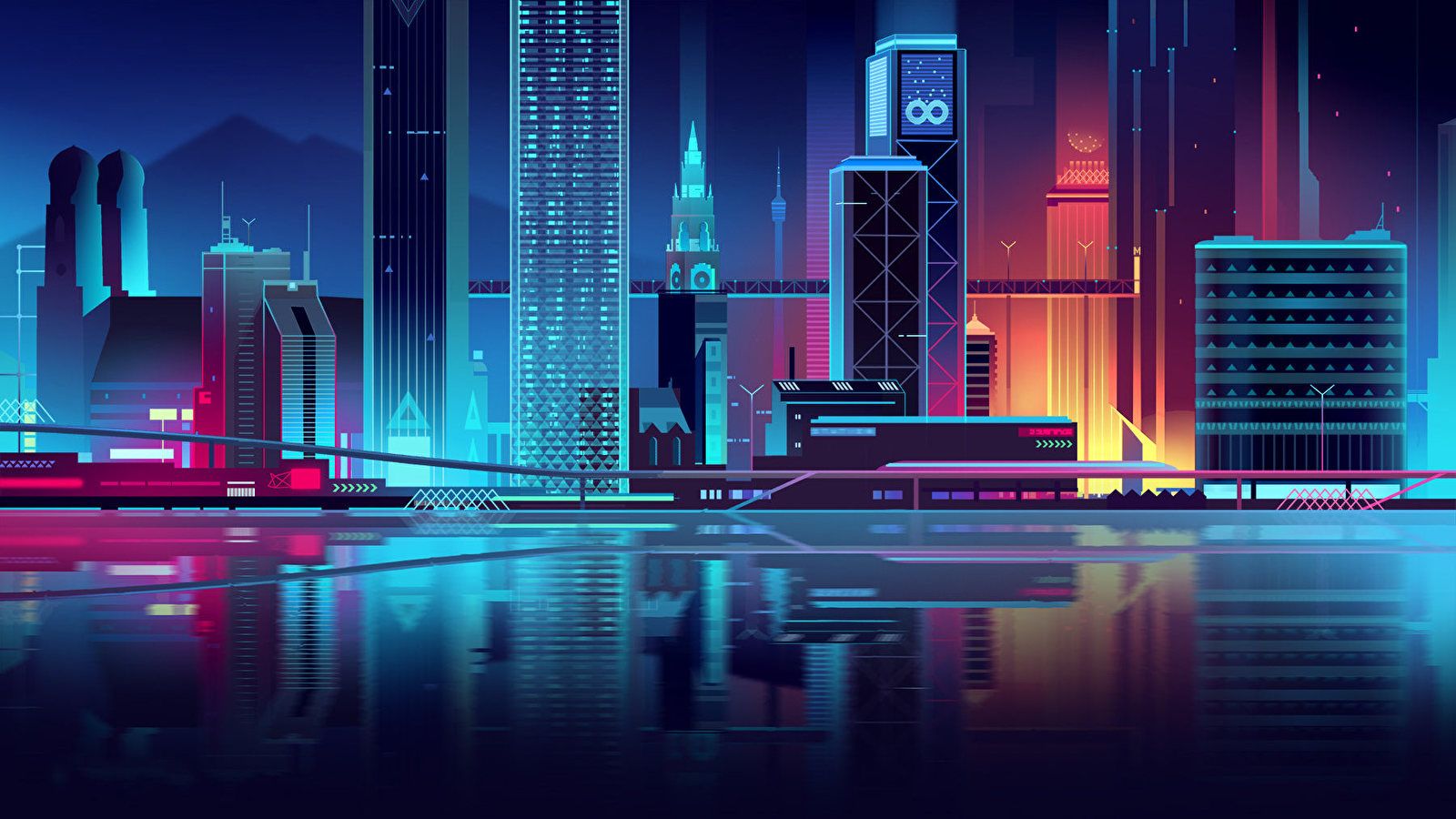 Alone In Cityscape Minimal Wallpapers