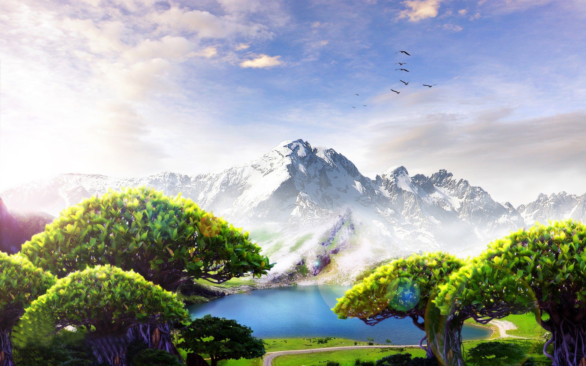 Amazing Fantasy Landscape Lake Wallpapers