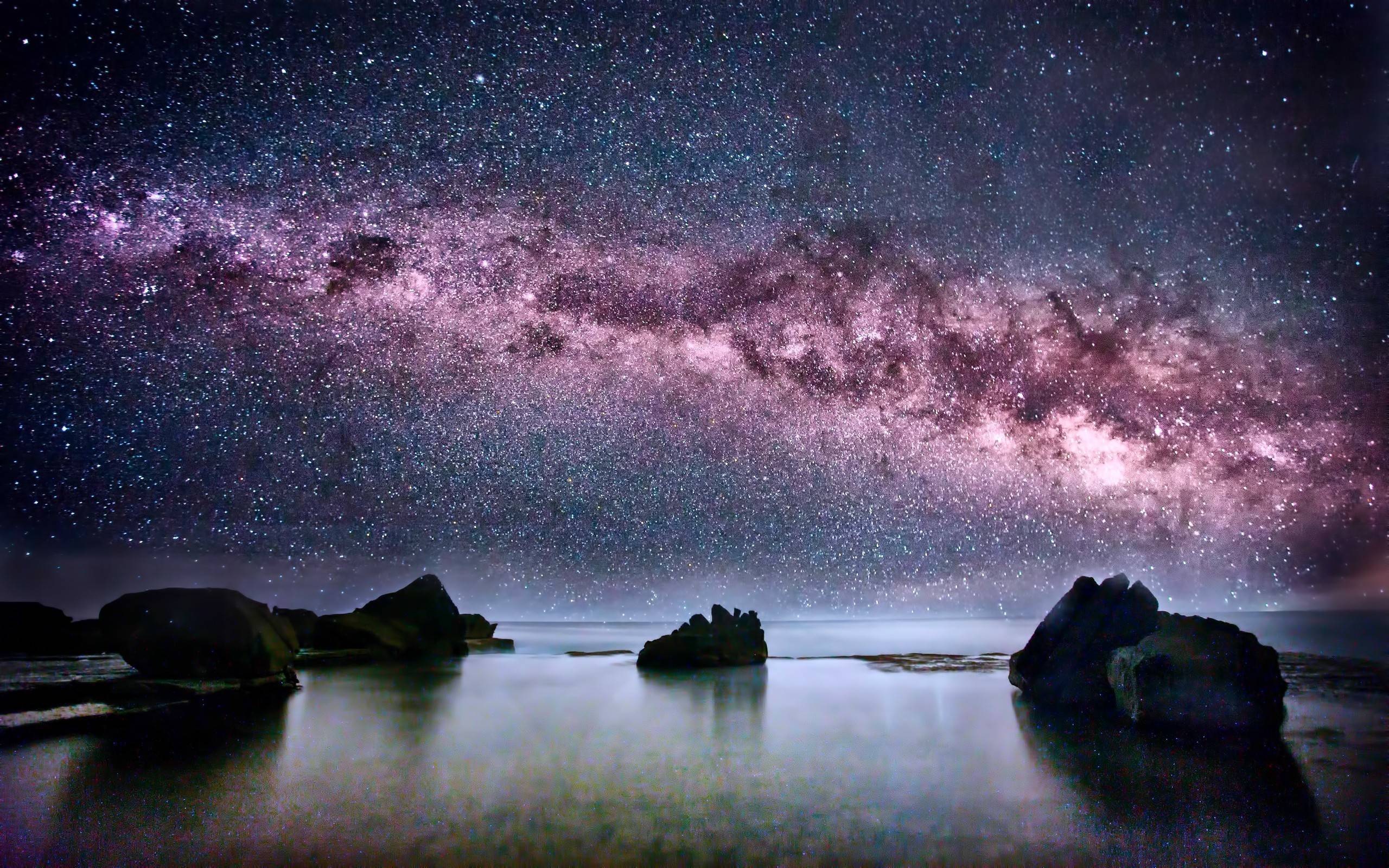 Amazing Milky Way At Lakside Wallpapers