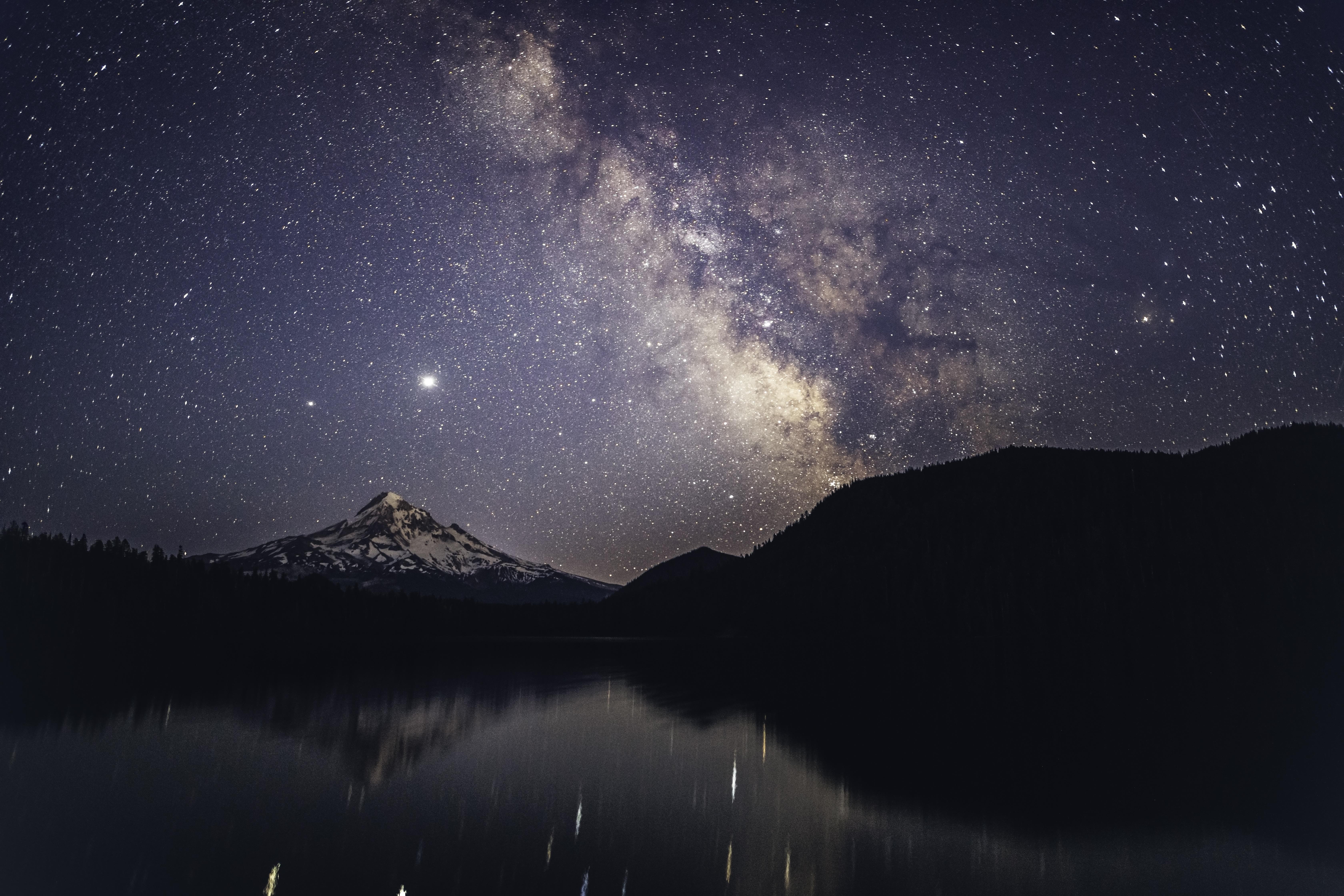 Amazing Milky Way At Lakside Wallpapers