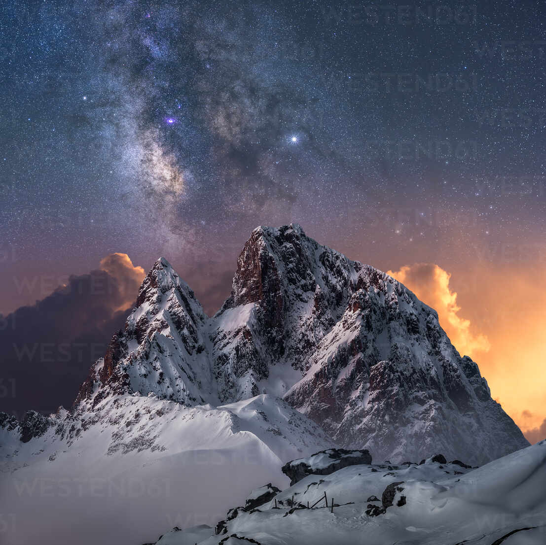 Amazing Starry Night Over Mountains And River Wallpapers