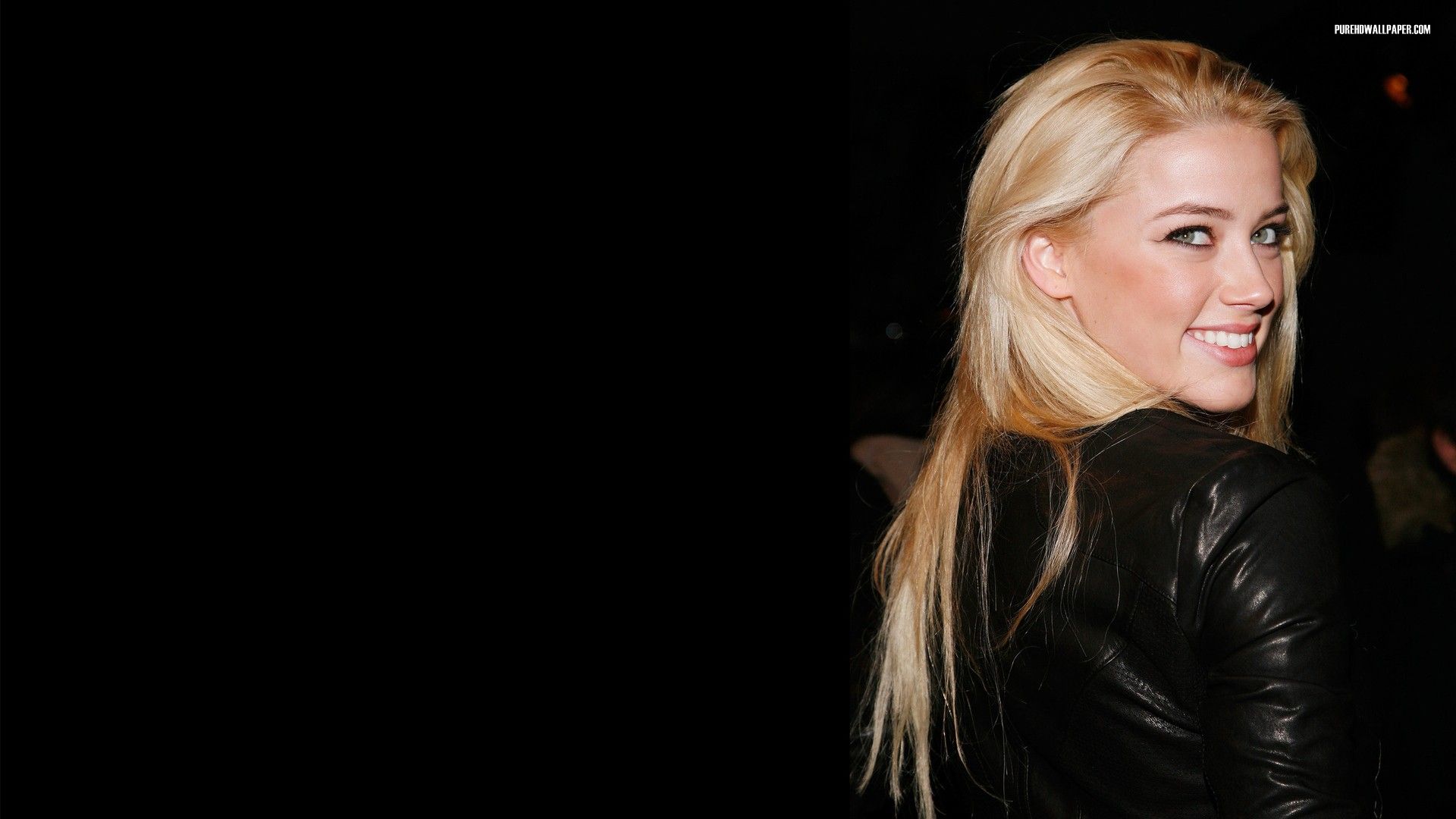 Amber Heard Stunning In Black Dress Wallpapers