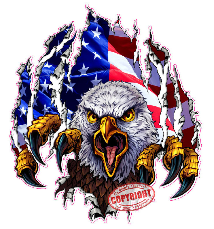 American Flag And Eagle Background